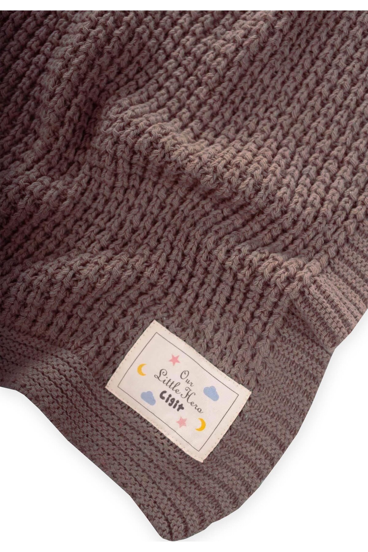 Cigit Selanik Triko Battaniye 80X100 (+/-5 Cm ) Vizon fotoğrafı 3 (önizleme)