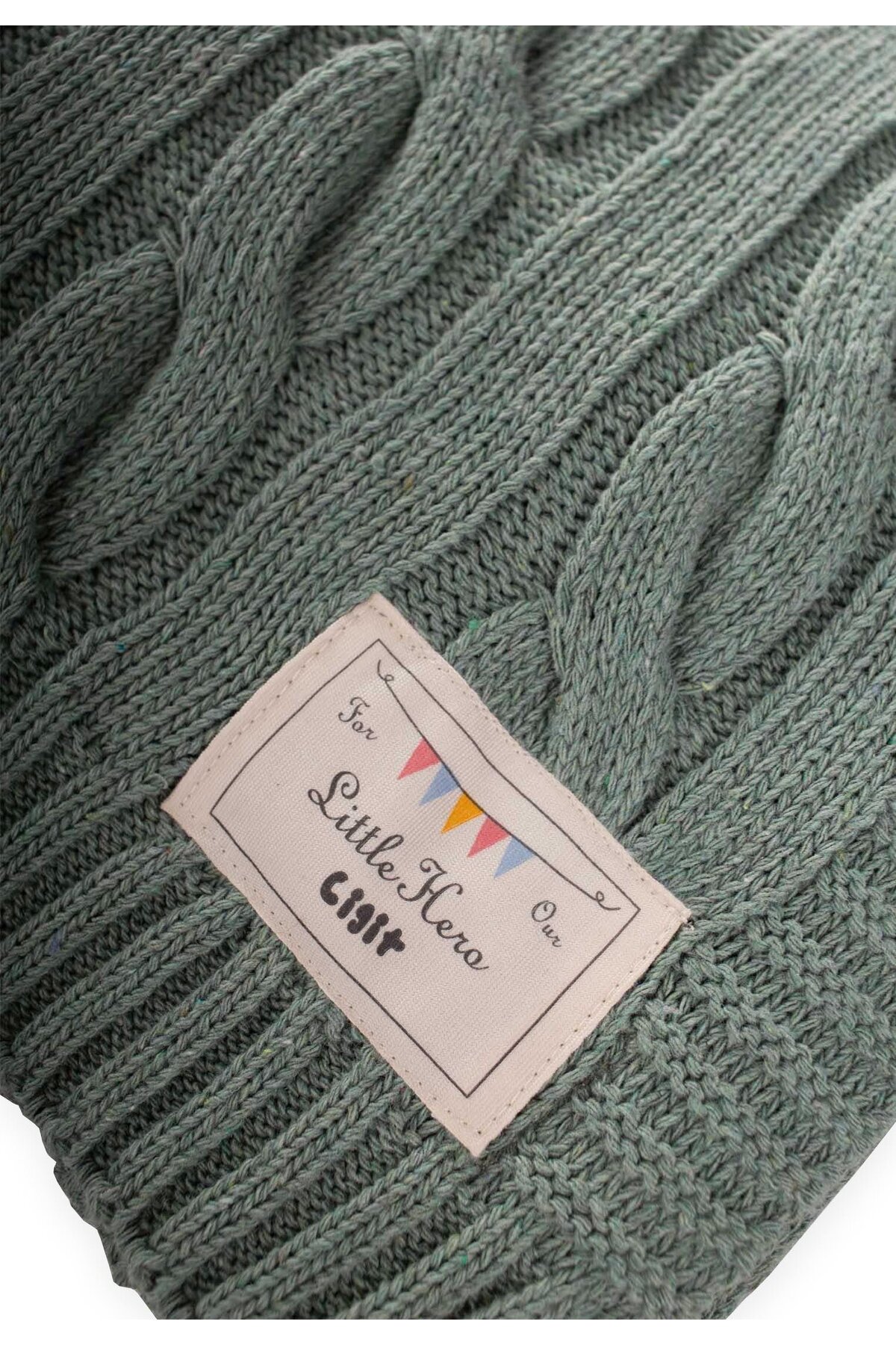 Cigit Saç Örgü Triko Battaniye 80X100 Cm (+/-5 Cm) Mint Yeşili fotoğrafı 3 (önizleme)