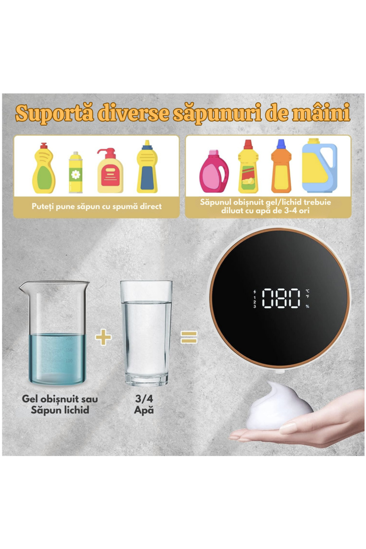 N2L Store-N2L Store® foam dispenser with display, motion sensor and wall mount 4