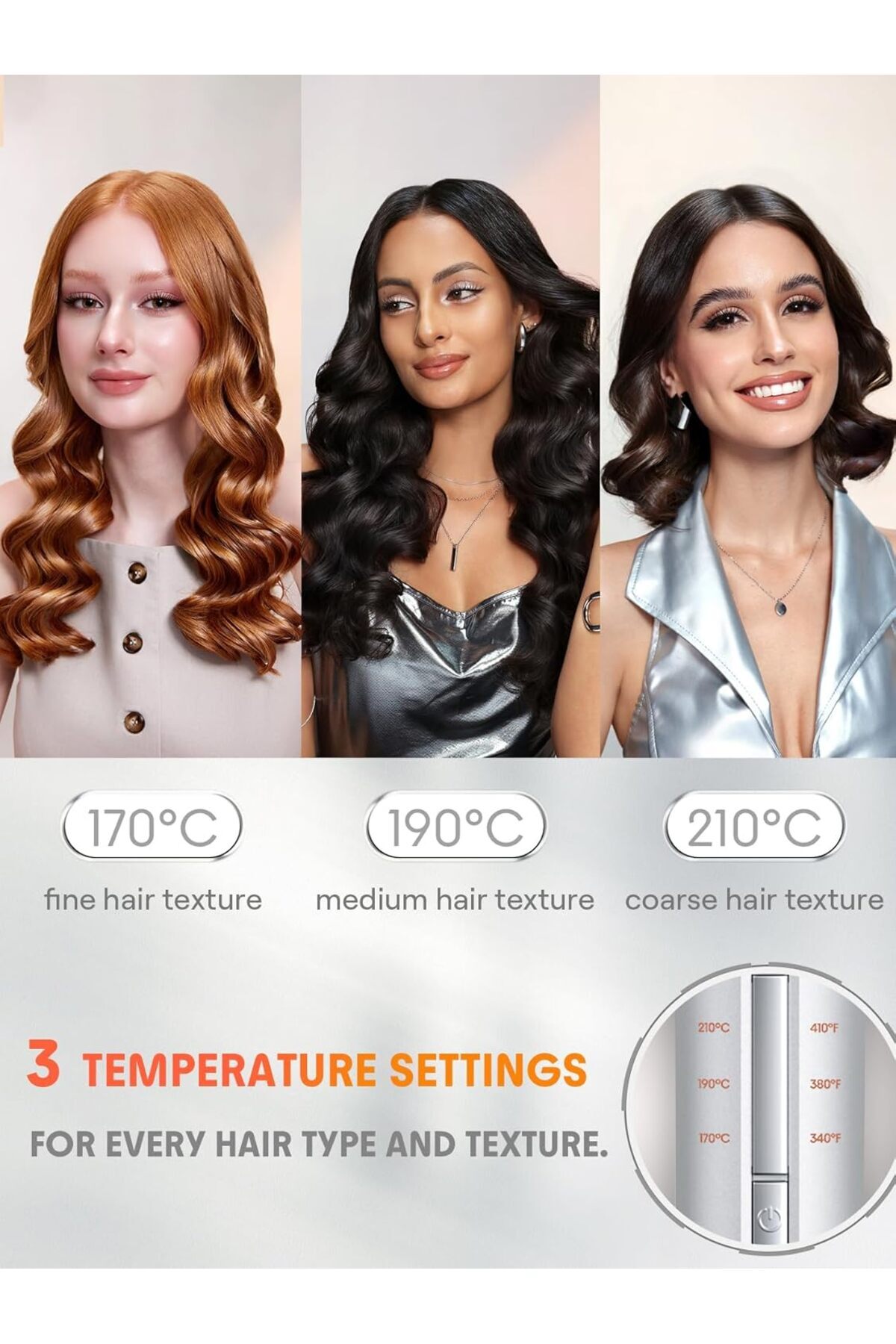 SHEGLAM-Automatic Curling Iron 1 inch with 3 Temperatures Fast Heating, 2-Way Rotation, Automatic Sh 7