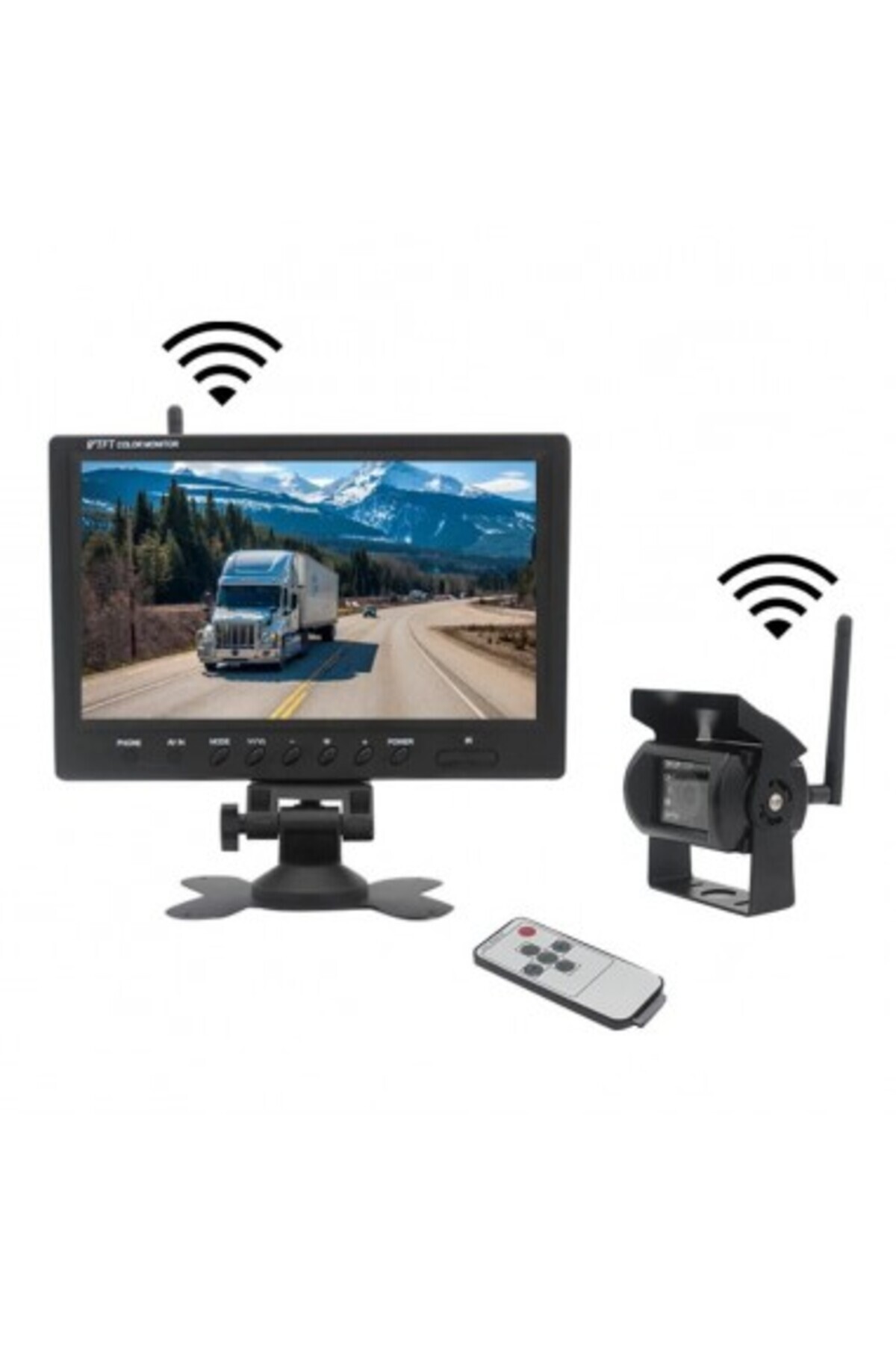 Xenon Bright-Wireless reversing kit with camera and 9″ 12V~24V display, for Trucks, Coaches, Buses 1