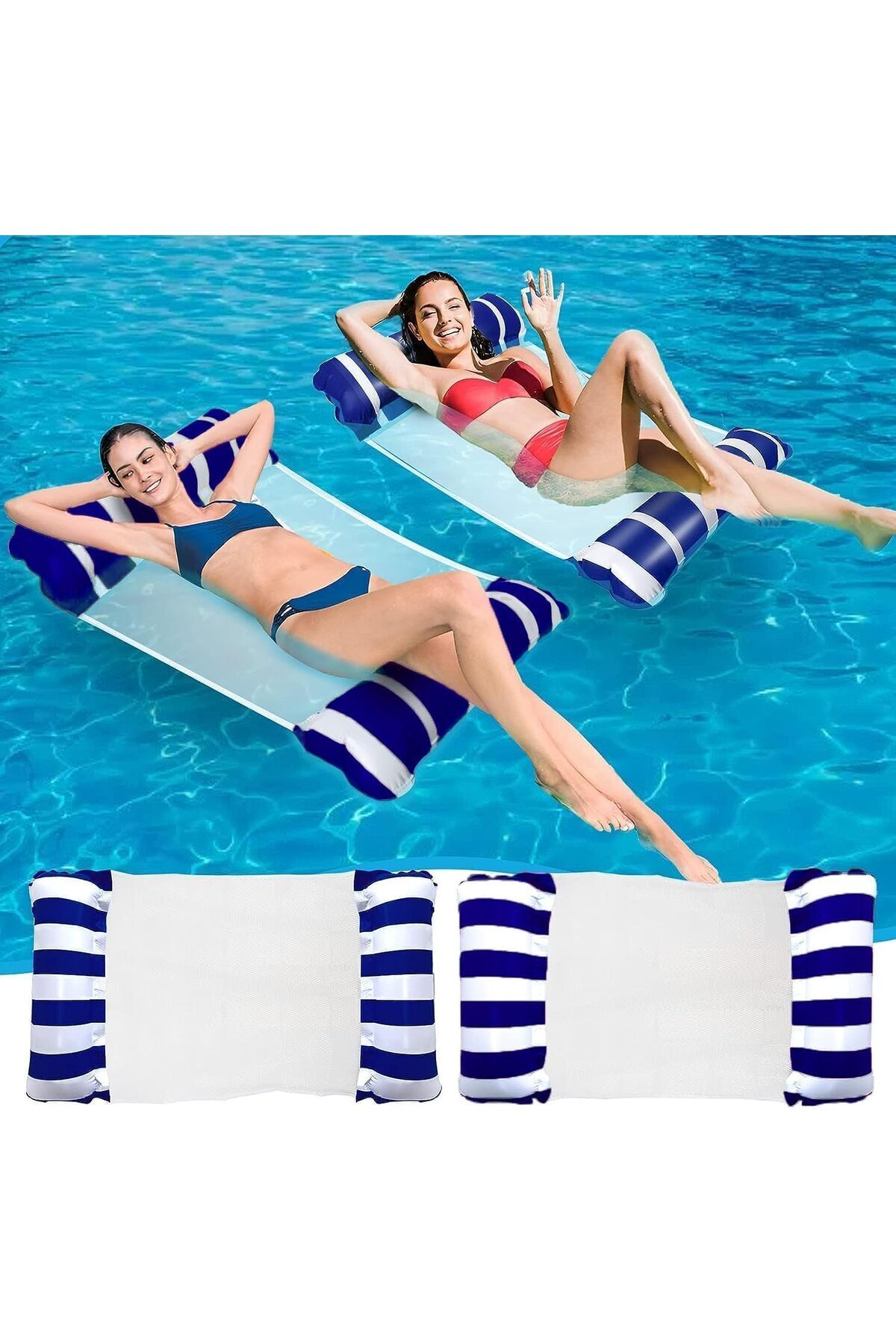 erorex-Inflatable Pool Float 1 Pack Meegoo Inflatable Water Hammock Adults Portable Water Hammock Bottom 7
