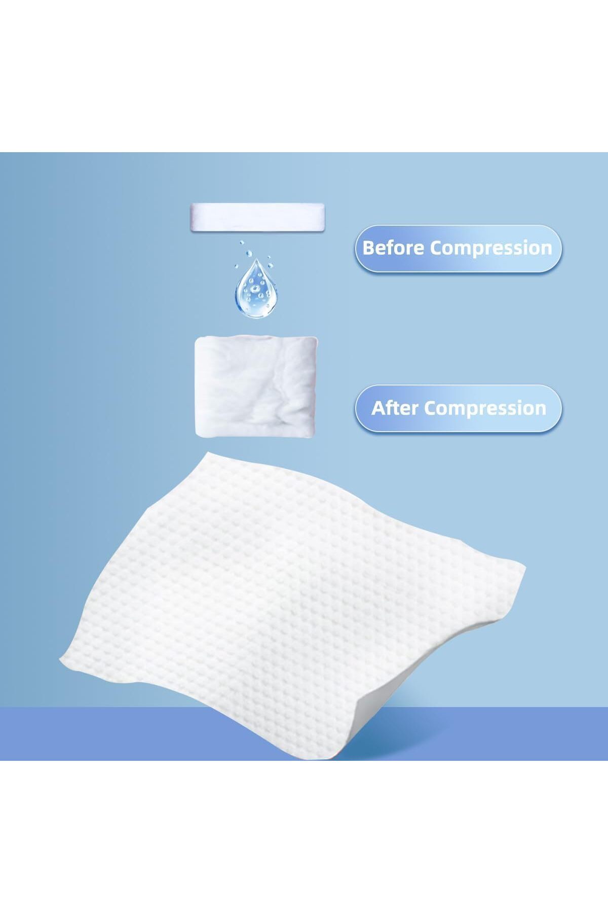 erorex-Compressed Towel Tablets 6 PCS Mini Disposable Face Compressed Towels Soft Compressed Hand Wipe 6