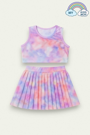 My Kids Wear Kız Cocuk Sort Eteklı Mayo Takımı 4 -16 Yas 12025