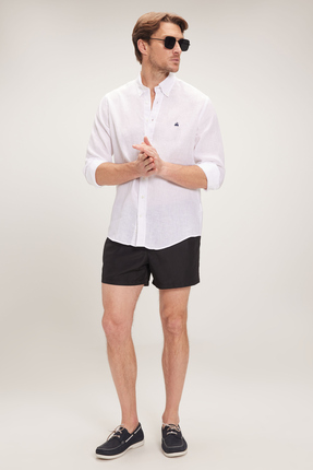 BROOKS BROTHERS Erkek Siyah Lastikli Deniz Şortu