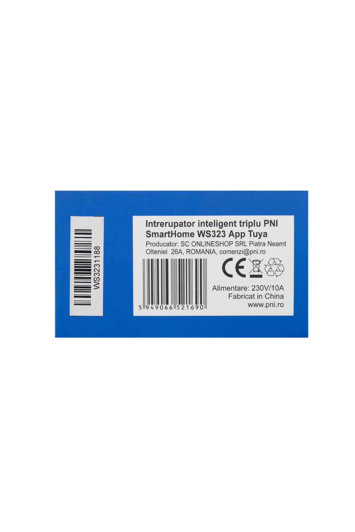 PNI-Triple smart switch SmartHome WS323 for controlling lights via the internet Tuya APP 6