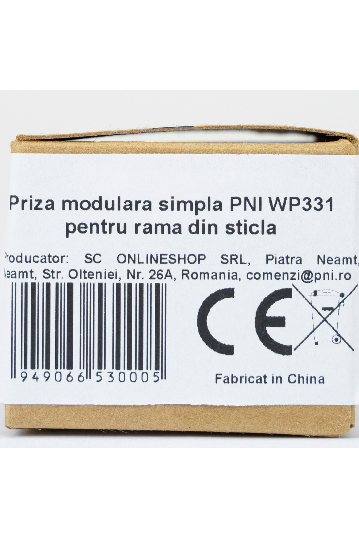 PNI-Single modular socket WP331, 16A, schuko, for glass frame 4