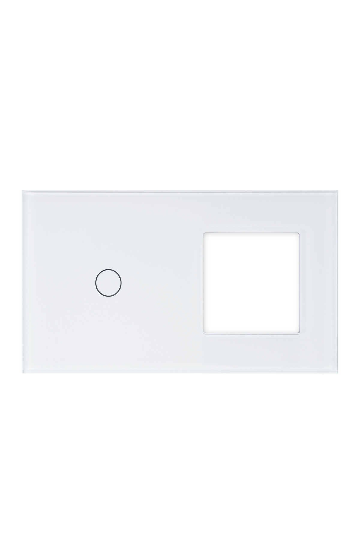 PNI-Double glass frame SH611 for switch and socket, white 1