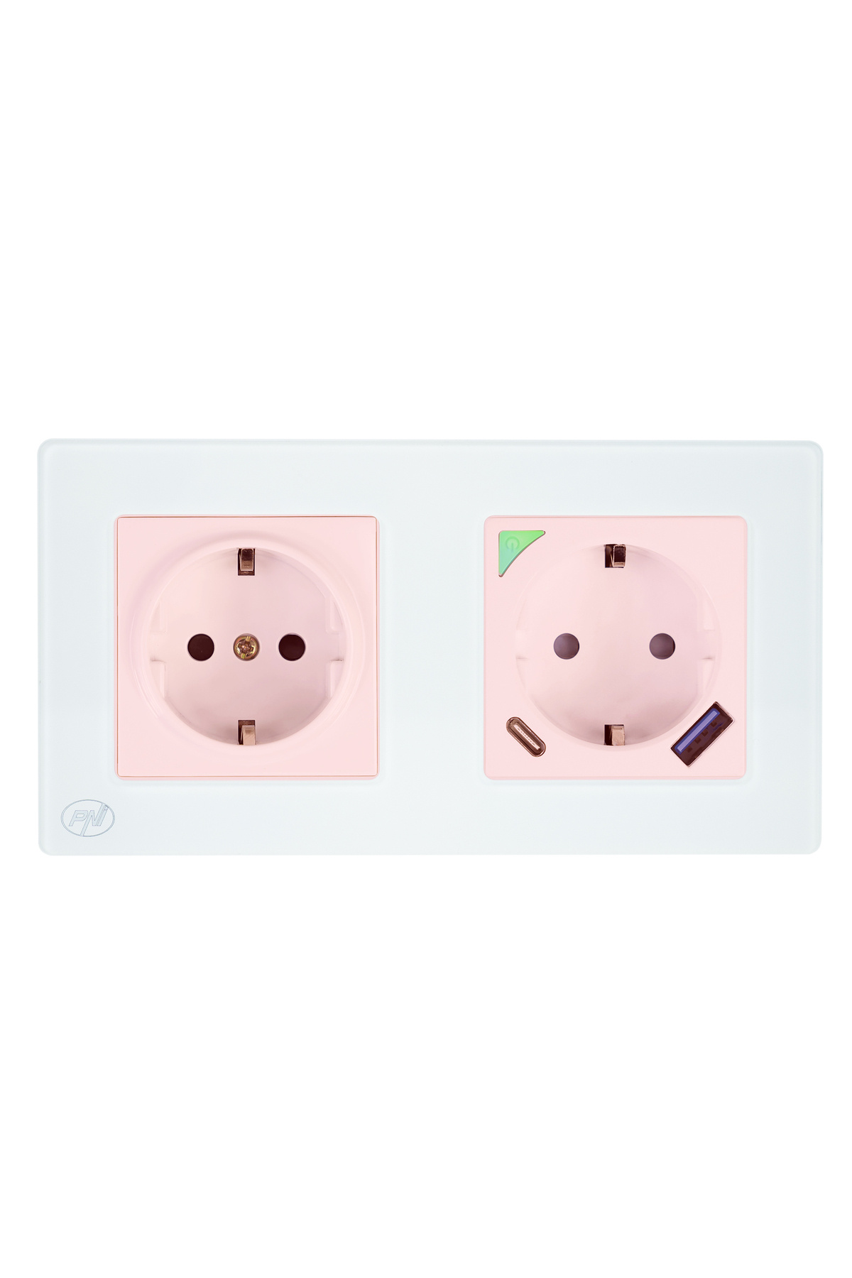PNI-Double frame WP2 made of glass for sockets 2