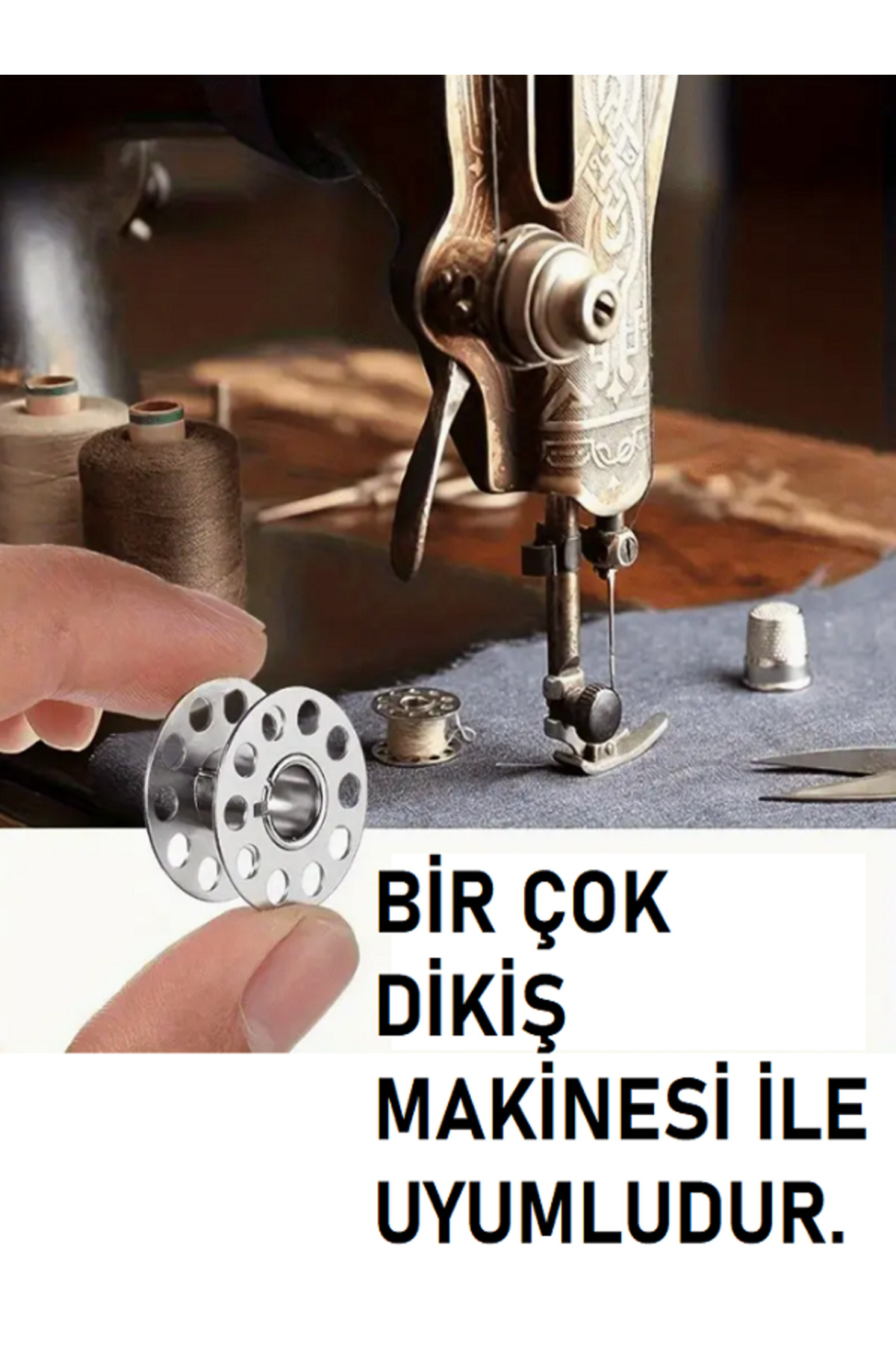 Swart Singer Zetina Ev tipi dikiş makine metal masura 10 Adet