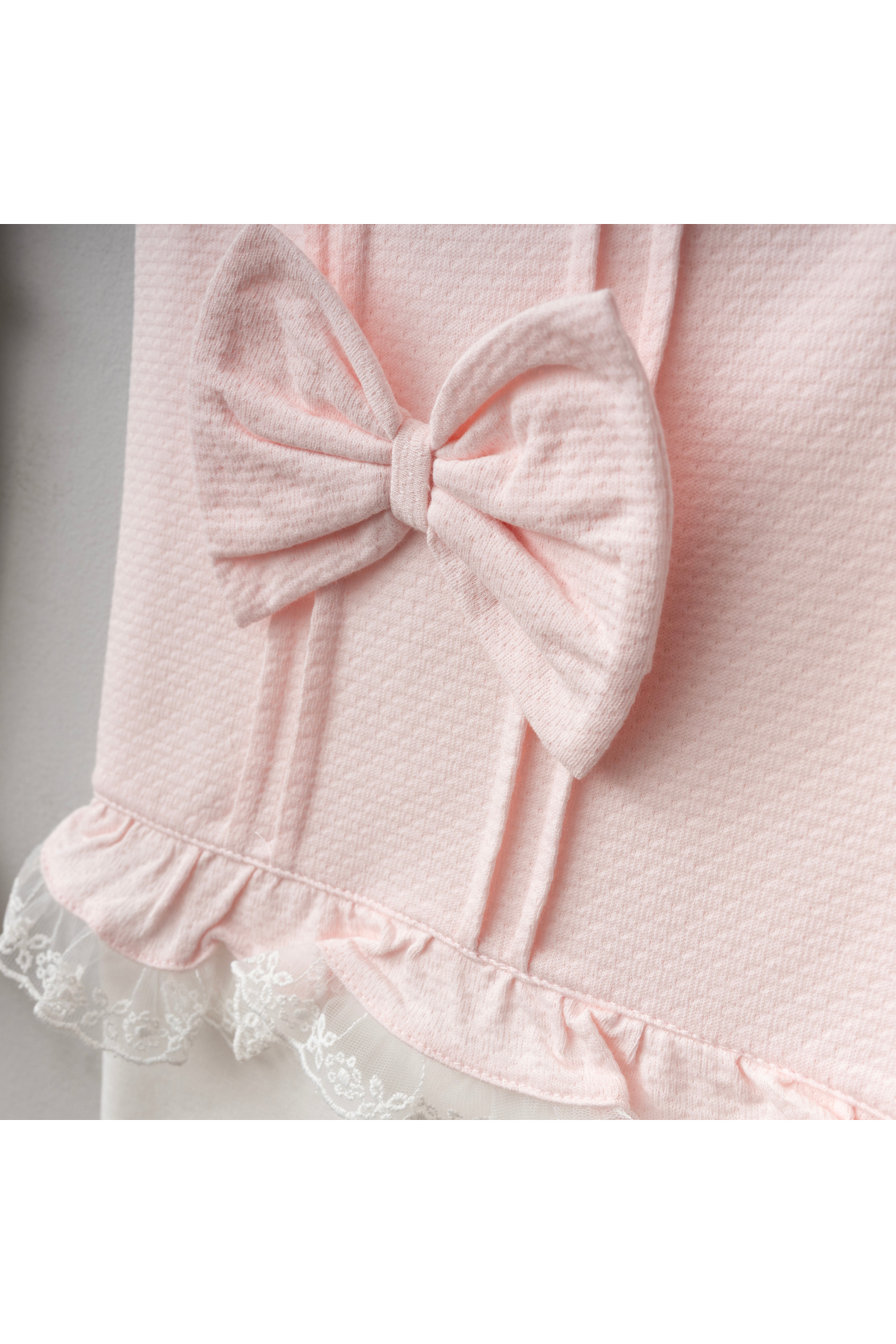 Mert Baby Bella 3'lü Organik Hastane Çıkış Seti Fiyonk Detaylı %100 Pamuk Yenidoğan Kız Bebek fotoğrafı 3 (önizleme)