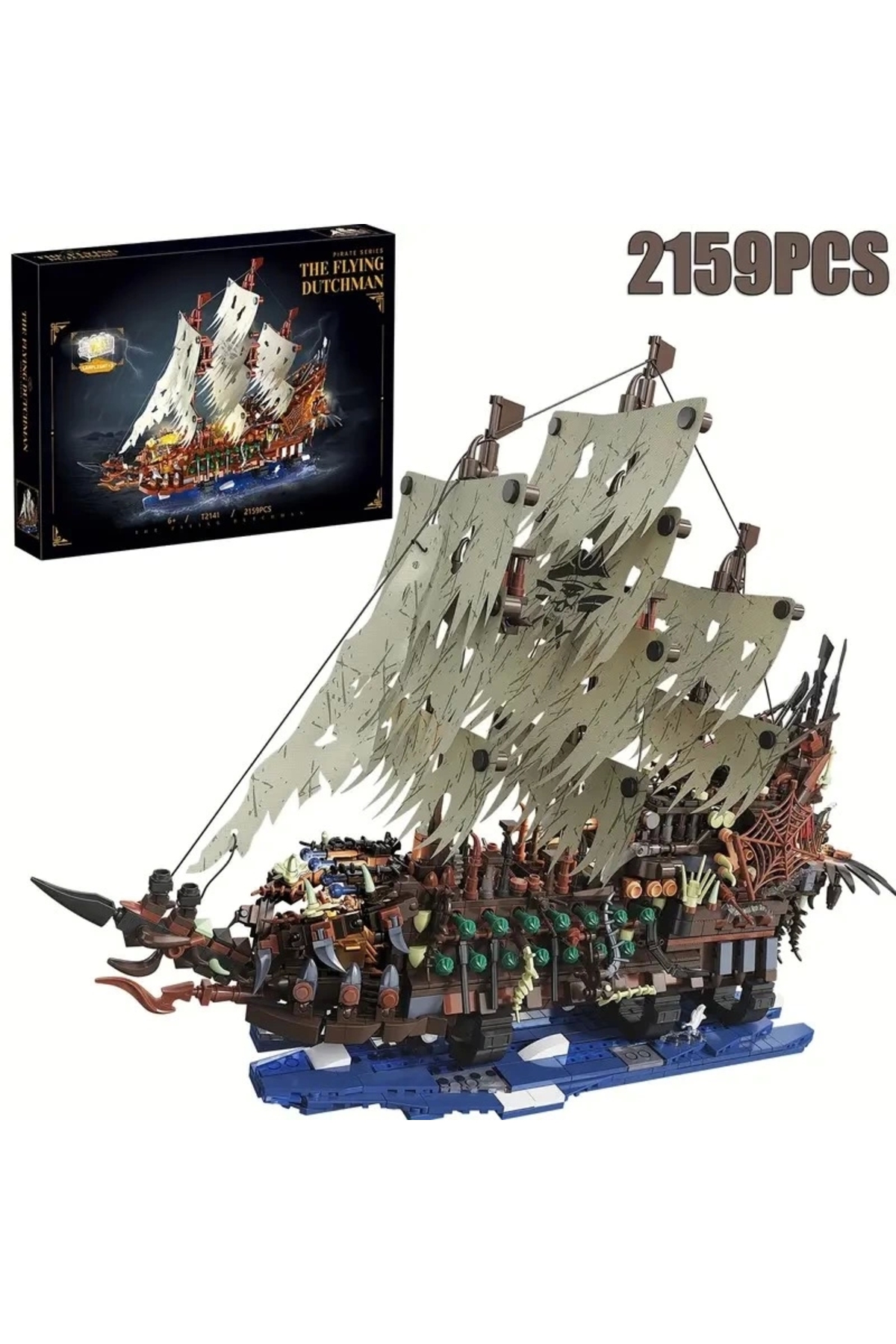مجموعه بلوک‌های ساختمانی کشتی دزدان دریایی، ۲۱۵۹ قطعه، مدل مینیاتوری کلاسیک، هدیه عالی برای بزرگسالان