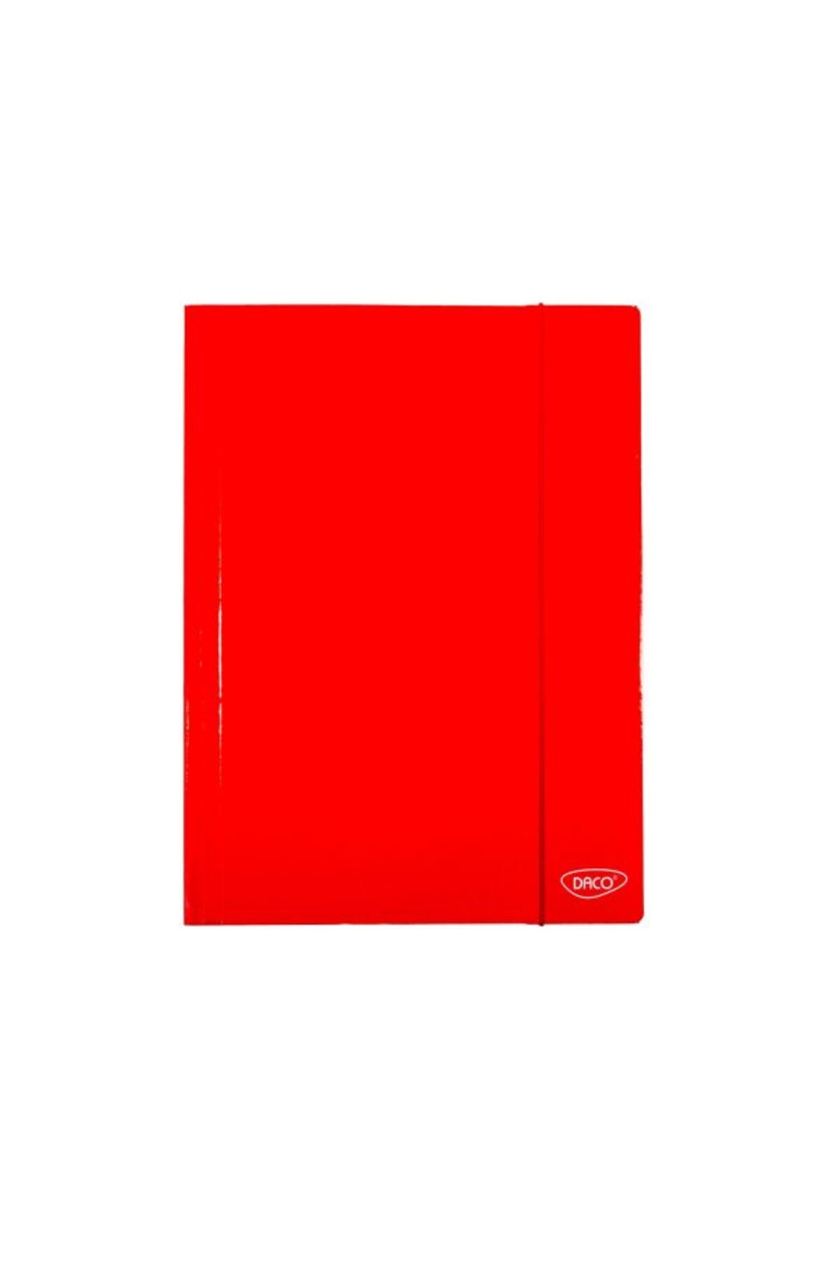 daço-Laminated Cardboard Folder, Color Red, Material Cardboard, Elastic Closure 1