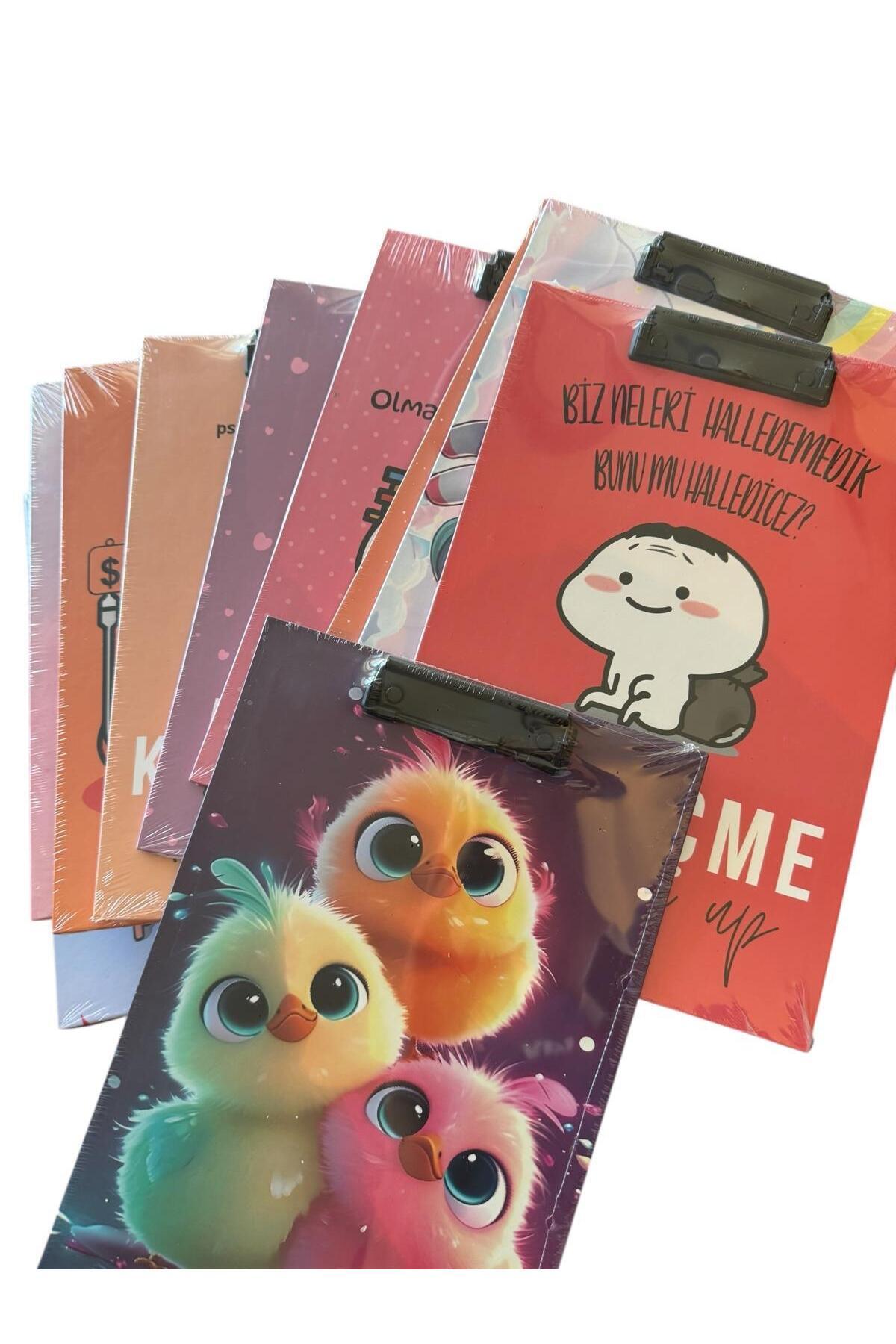 Tatlı Sebep 1 ADET Karikatürlü Mandallı Dosya – A4 Renkli Kapak, Okul & Ofis (KARIŞIK GÖNDERİLİR)