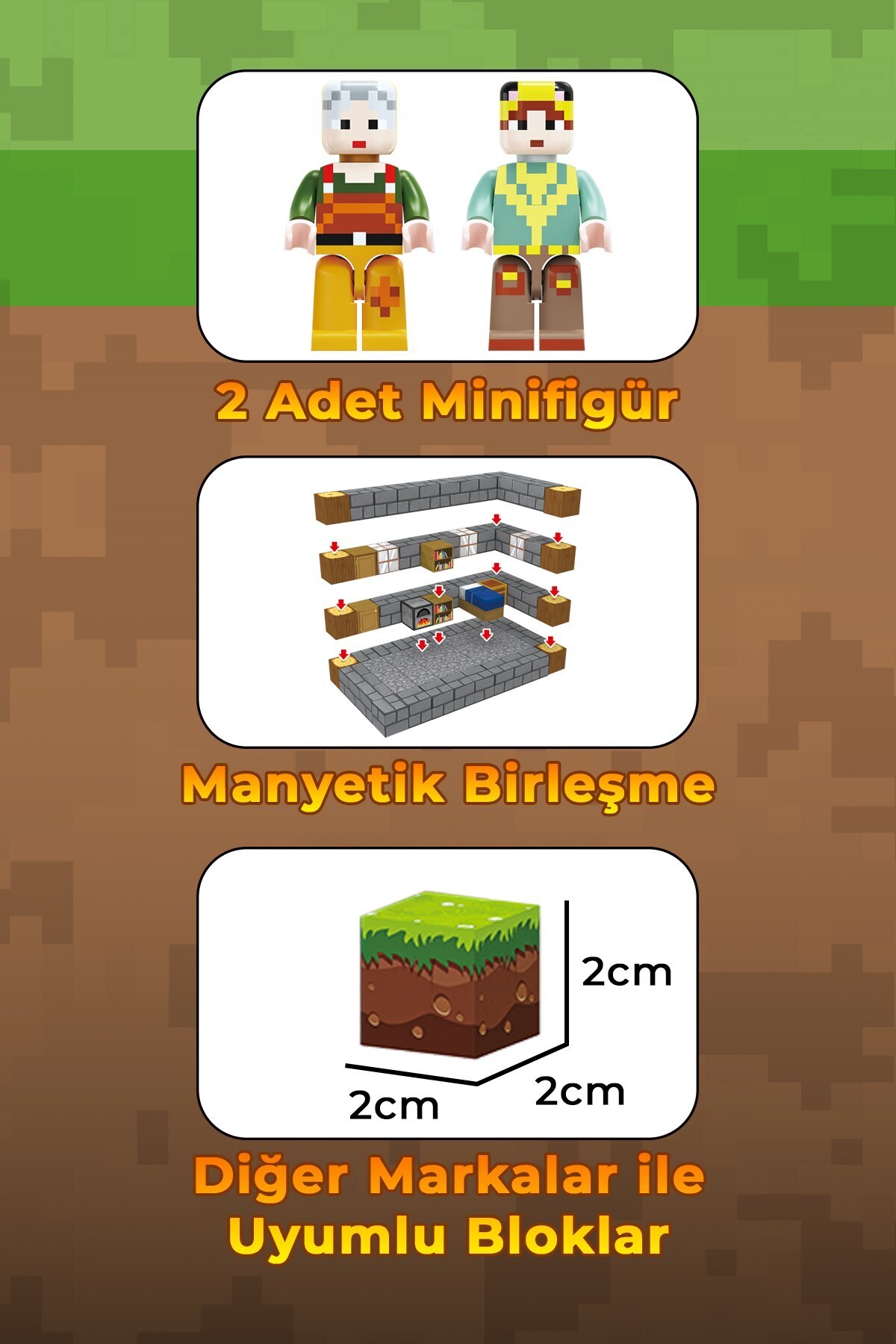 ست بلوکهای ساختنی مغناطیسی ماجراهای پیکسِلورلد ۹۰ تکه