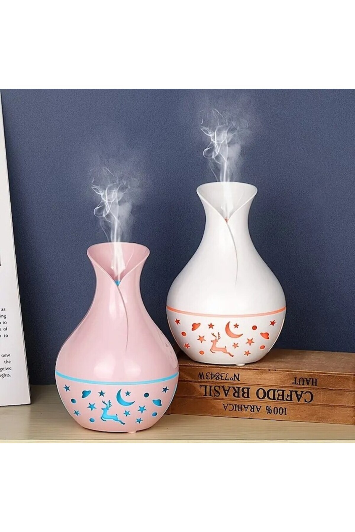 Promagg-diffuser and ultrasonic air humidifier with essential oils, aromatherapy, pink 3