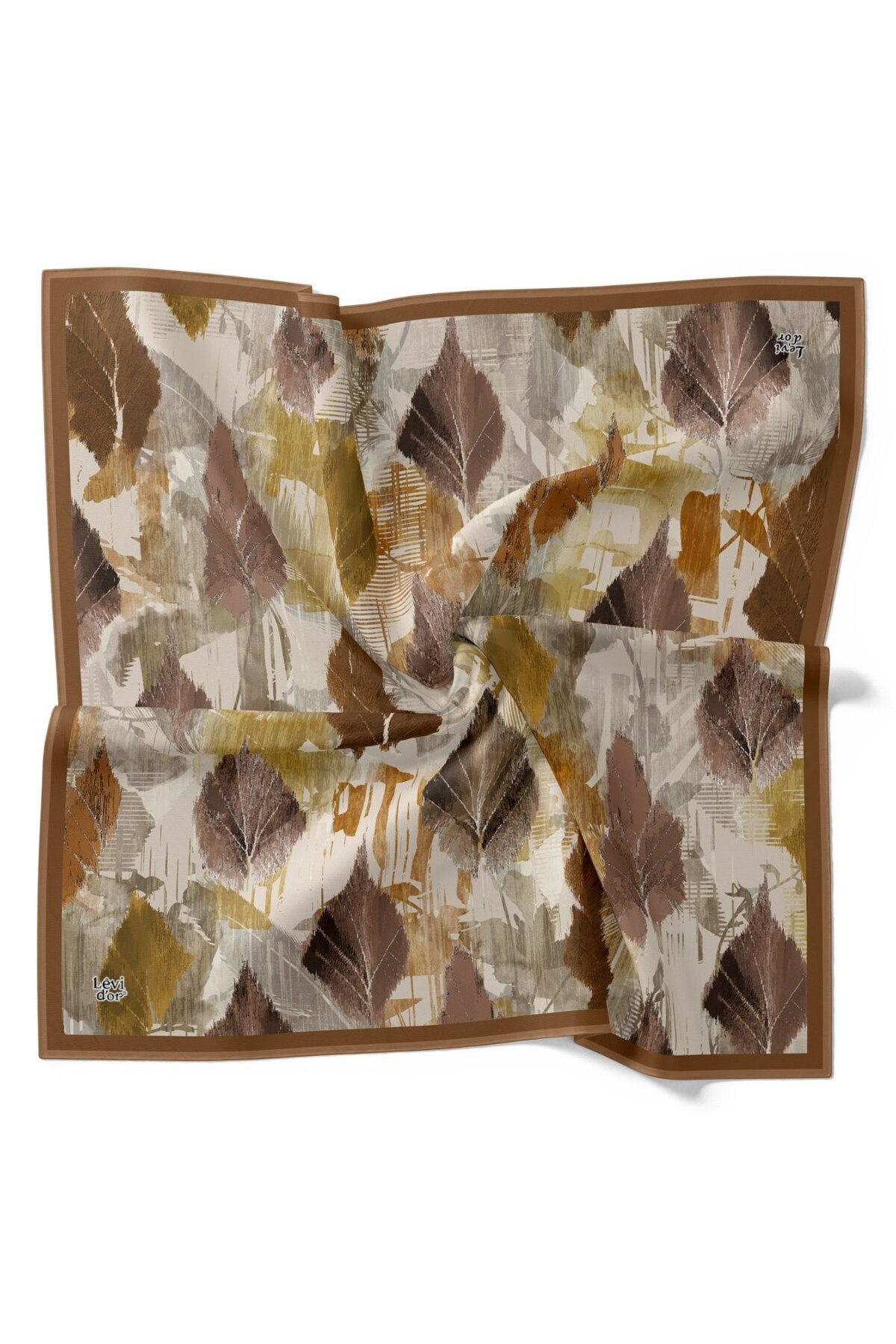 Levidor-Autumn Leaf Pattern Sparkling Crystal Scarf 1