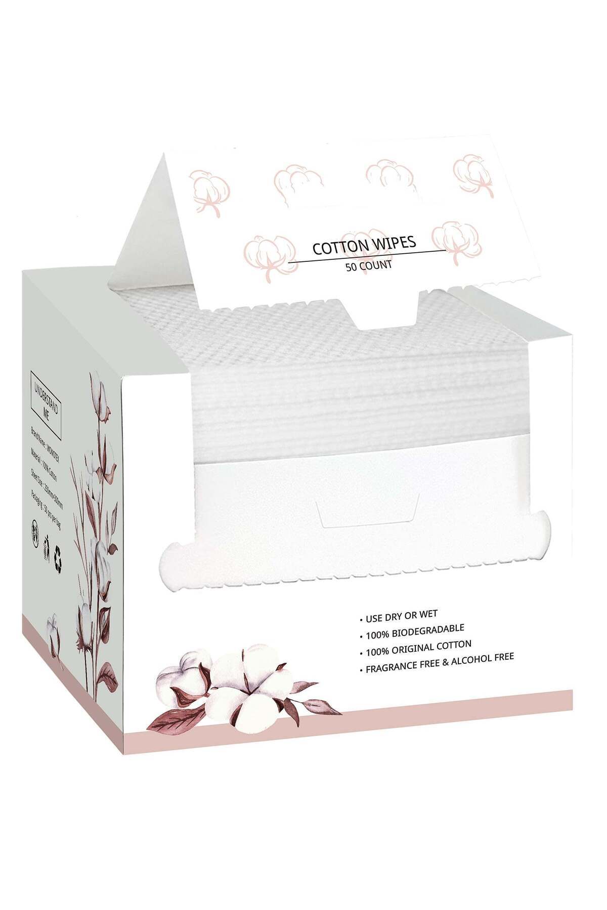 Generic-Disposable Face Towel Biodegradable Face Towel for Drying Face 50 Count Box Extra Thick Soft One Ti 1