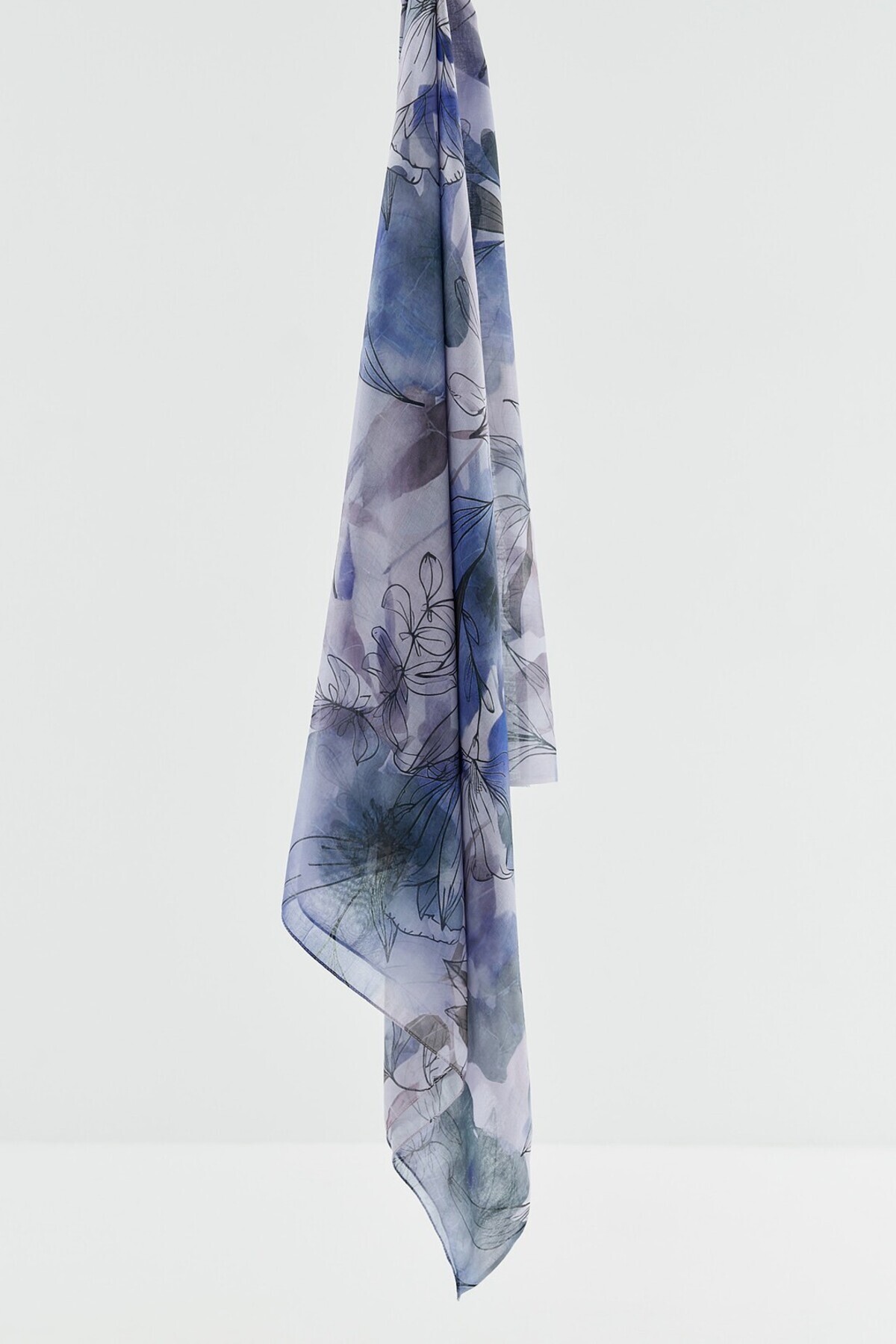 Modakaşmir-Lily Pattern Moon Shawl 4