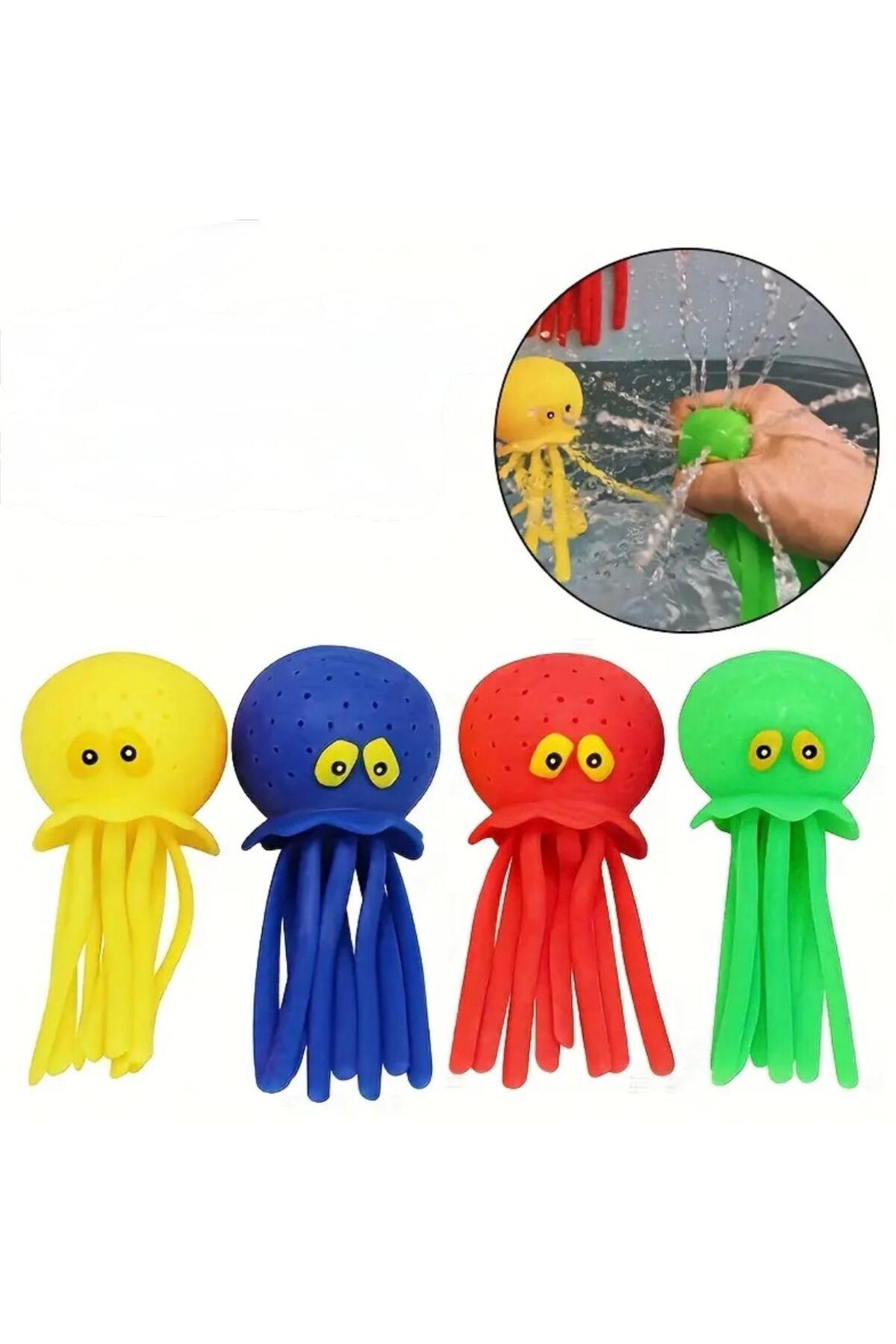 Hyd Ahtapot Deniz Anası Su Topu Deniz Havuz ve Banyo Oyuncağı Su Fışkırtan Yüzen Oyuncak 1 Adet fotoğrafı 3 (önizleme)