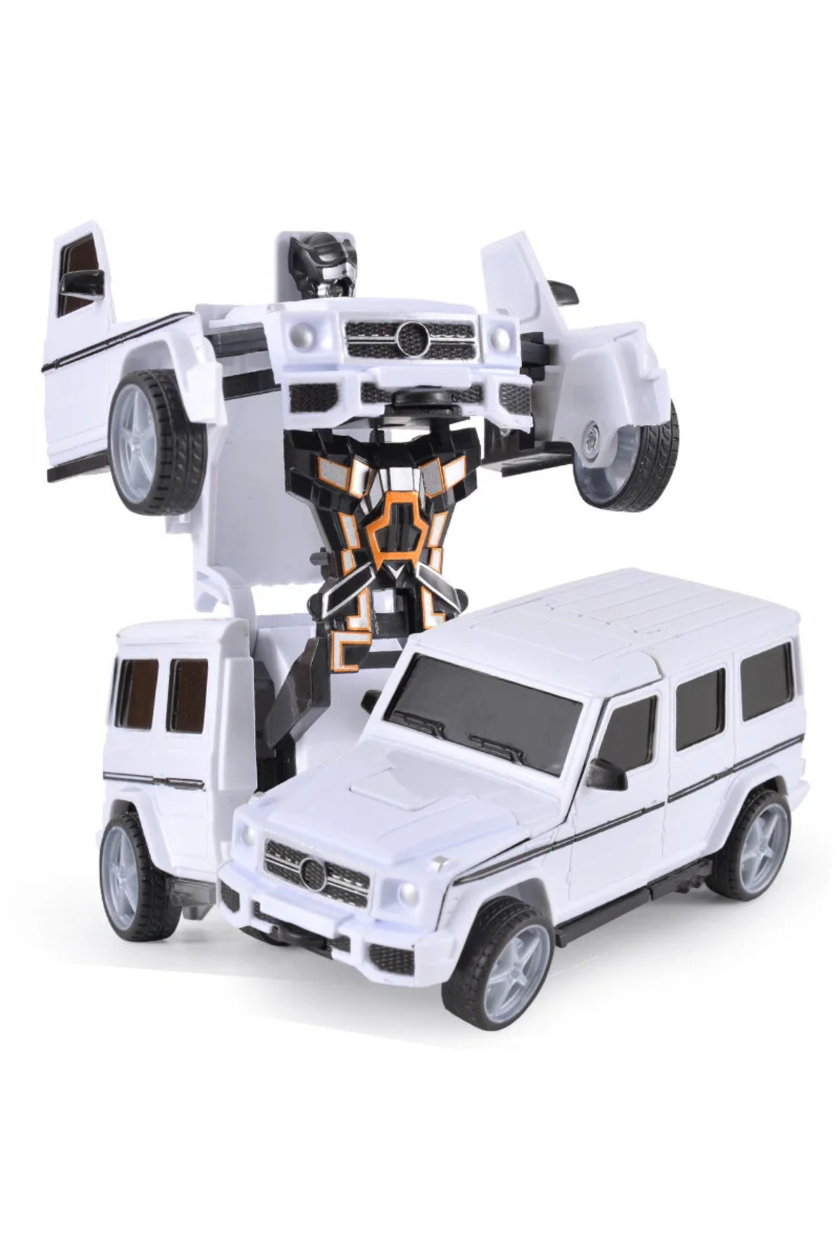 Choice7-Transformer car Q Shape-shifting toy car inertial impact one-button shape-shifting boy puzzle collis 1