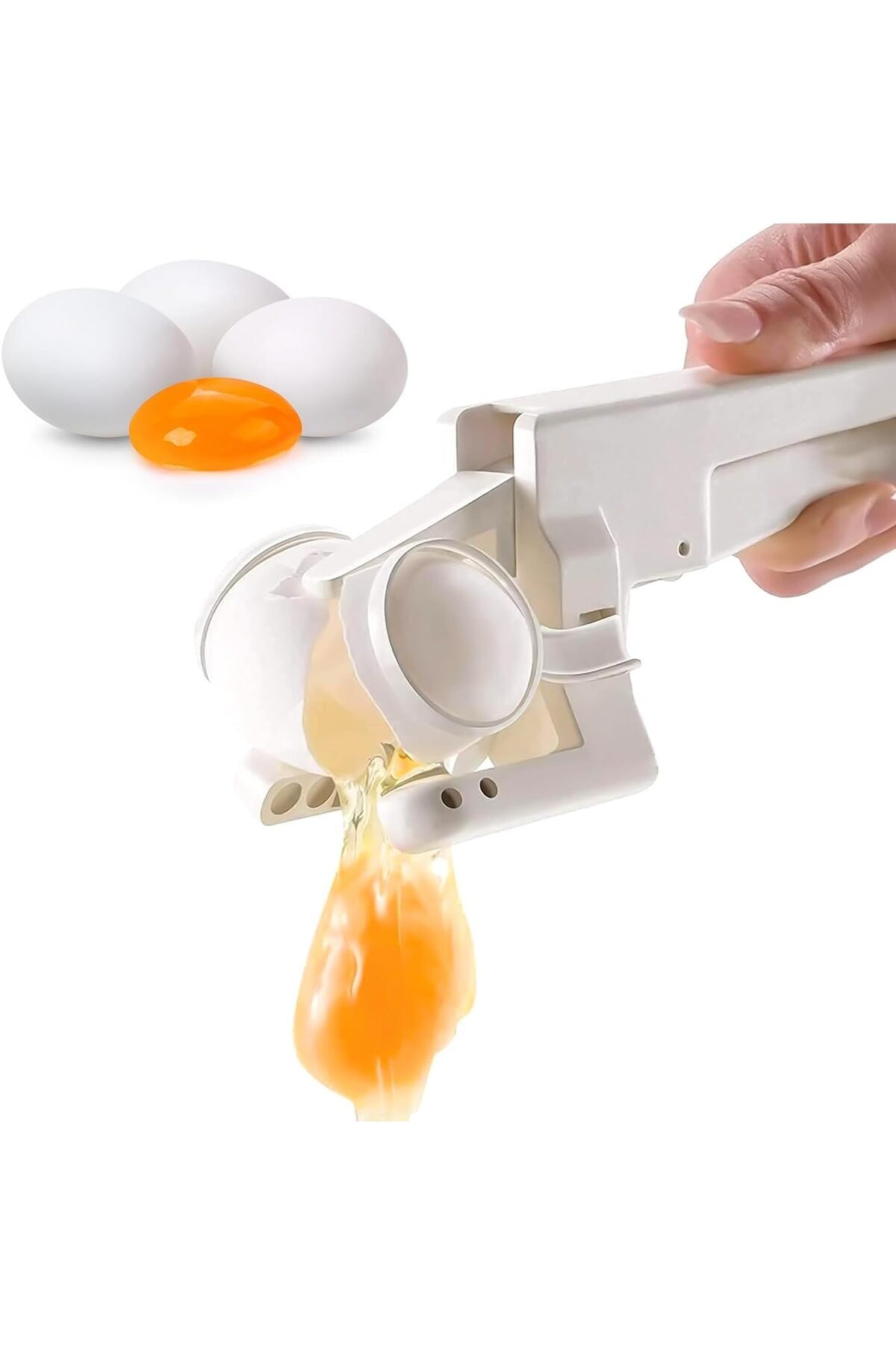 erorex-Egg Cracker Tool Raw Eggs, Handheld Egg Breaker Egg Opener Tool One Hand Egg Cracker Egg Shell 1