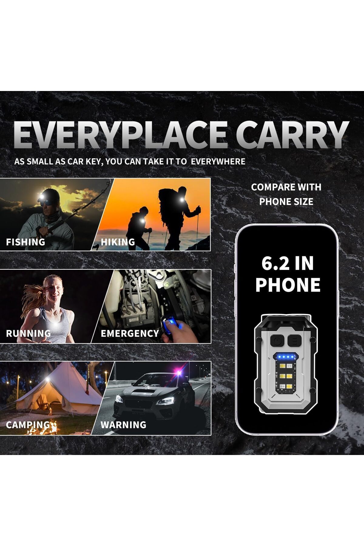 erorex-Upgrade Mini Keychain Flashlight Magnet Usb C Rechargeable Edc 800 High Lumens Led & Cob Portable 6