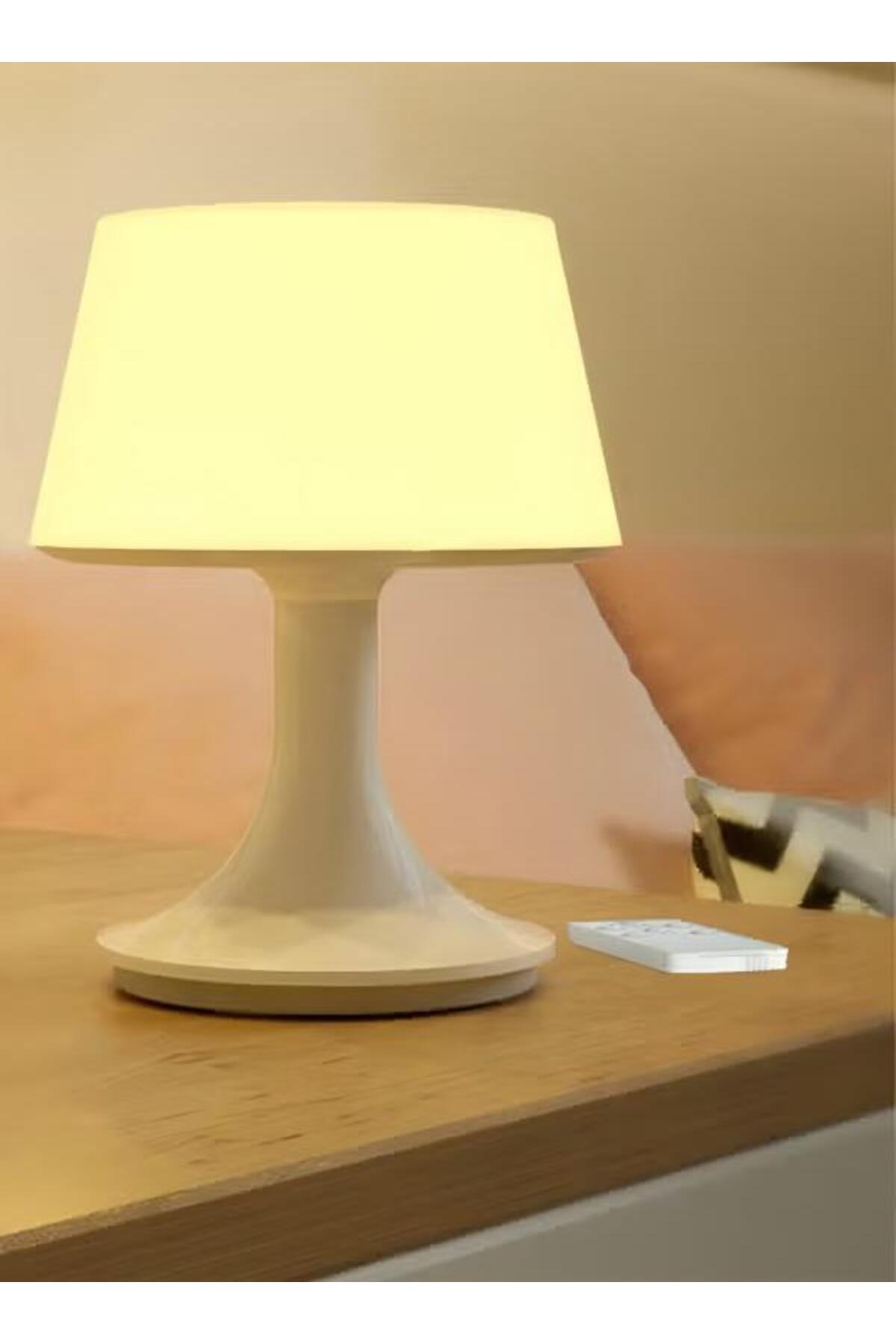 fun zone-Bedside Table Lamp LED Desk Lamp with Charging Port and Remote Control 1