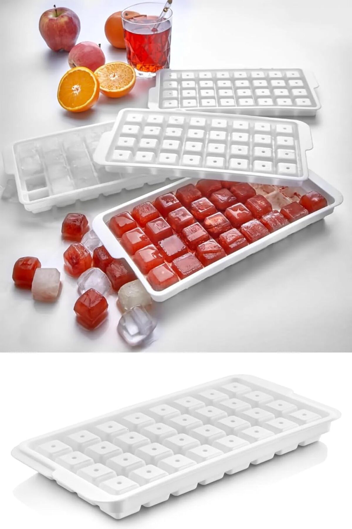 STOREMAX likesell Hazneli Kare Buz Kalıbı Kapaklı Kare Şekilli Buz Kalıbı Kahve Kokteyl Sunum shop 1154065