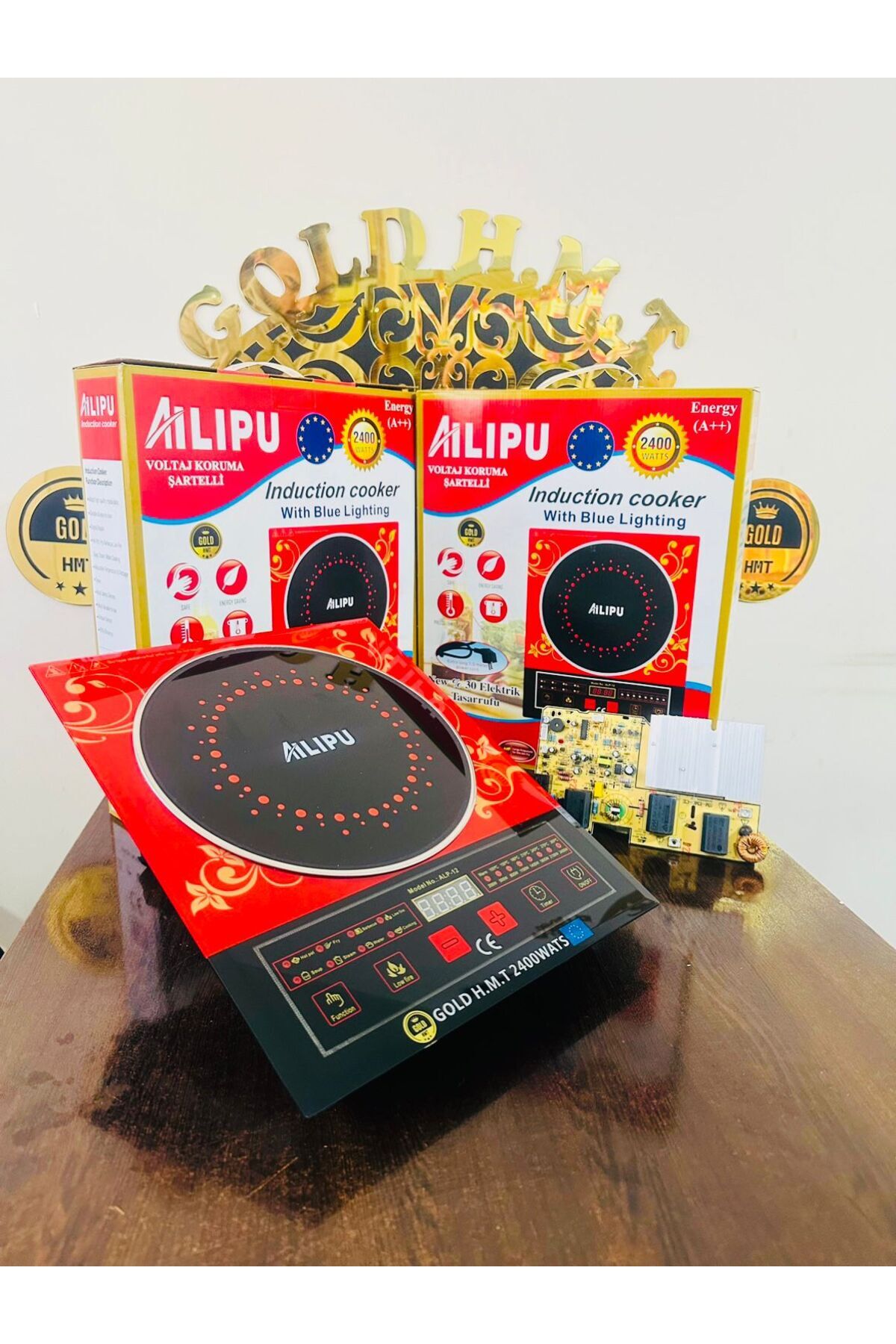gunkes GOLD HMT Ailipu/alipu 2200-2400 Watt Dokunmatik Indiksiyonlu Elektrikli Lazer Ocak