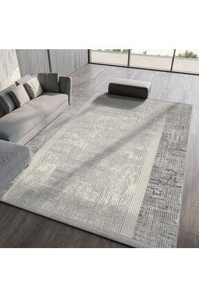 Lunaris CFT1 Krem Modern Kalın Akrilik Yumuşak Dokulu Salon Halısı Oturma Oda...