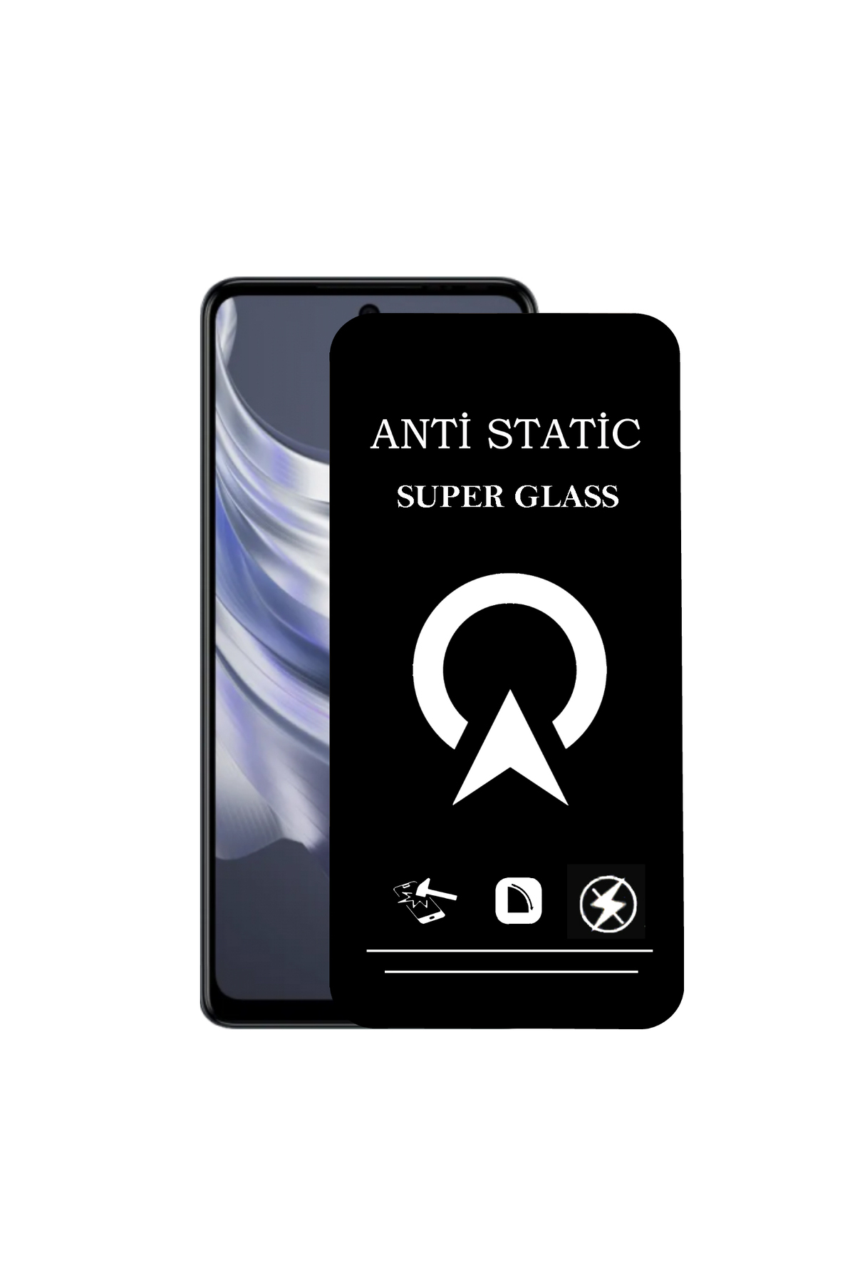 Tecno Spark 20 Pro ile Uyumlu Tam Kaplayan Anti Statik Çizilmez Safir Ekran Koruyucu Cam