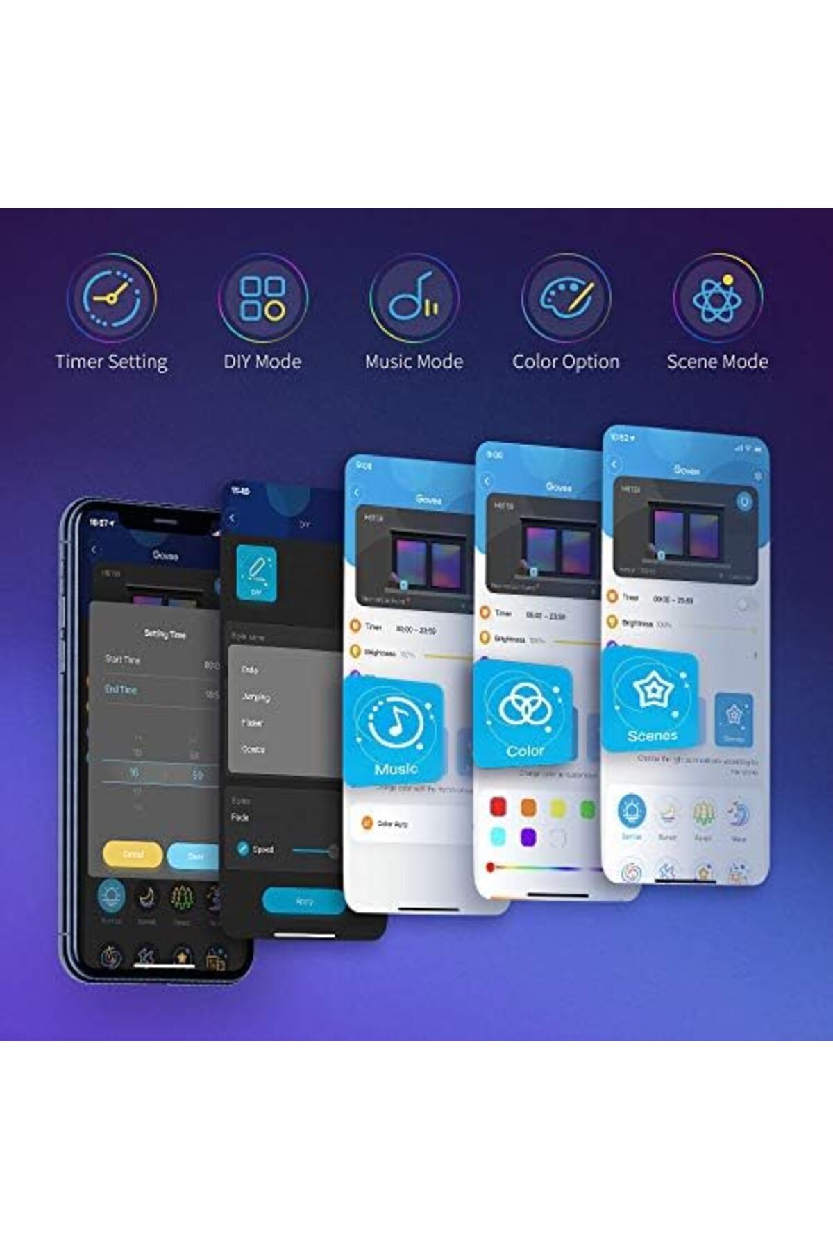 Govee-Alexa LED Strip Lights 5m, Smart WiFi App Control, Works with Alexa and Google Assistant, Musi 6