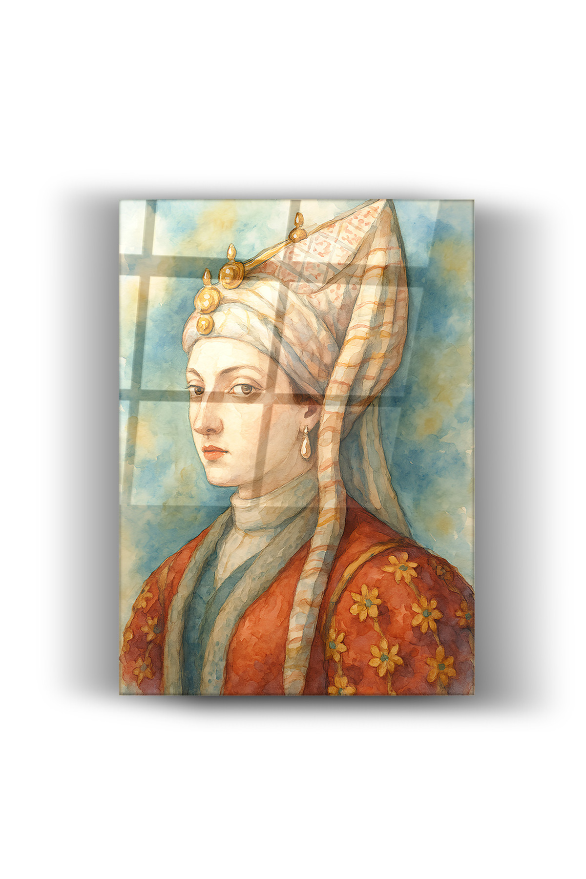 Hürrem Sultan Cam Tablo – Osmanlı Tarihi ve Sanatsal Duvar Dekoru, Ev, Ofis, Kütüphane ve Kültürel