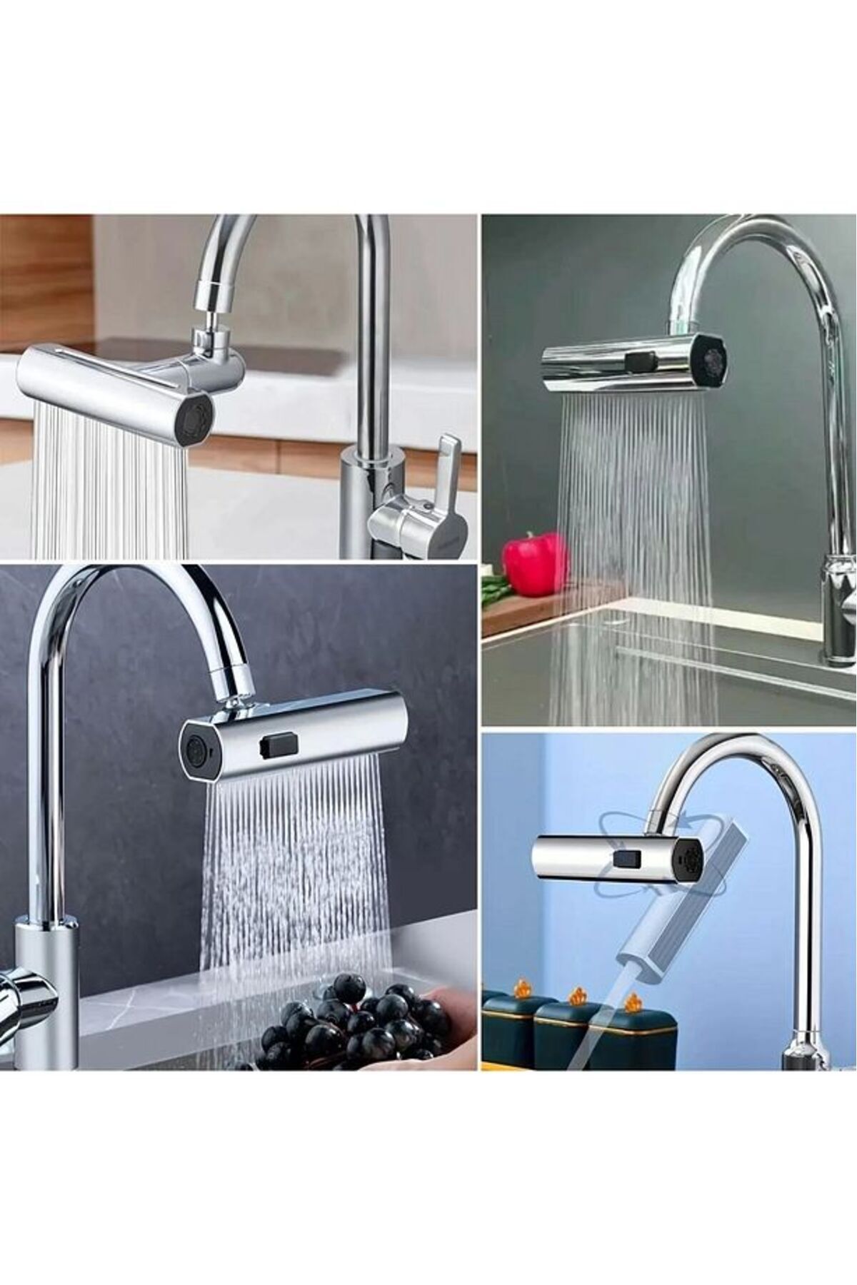sonx-Multi-Purpose Faucet Adapter with 3 Different Modes Universal Faucet Head Waterfall Faucet 2