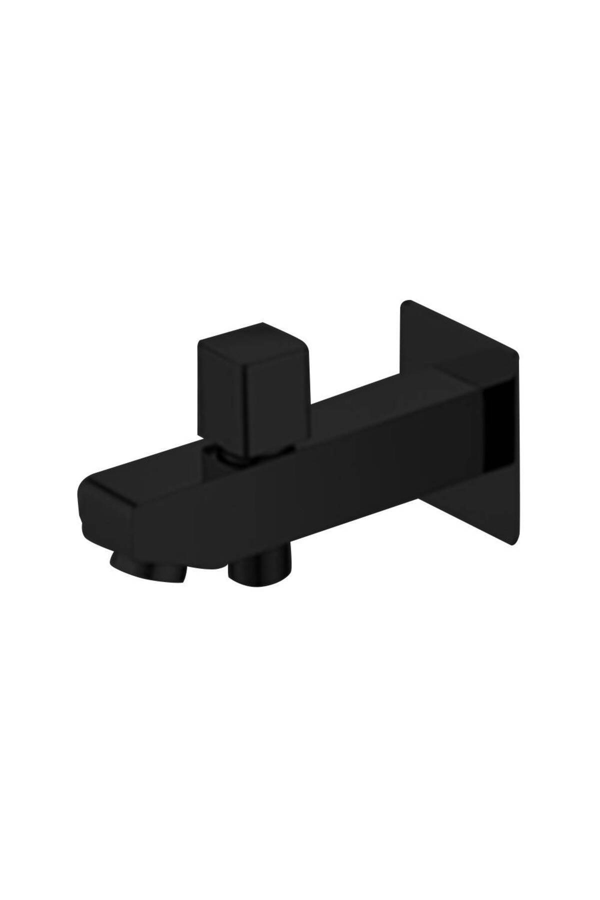Lima-Black Square Mixer Valve with 2-Way Adapter - 2 3
