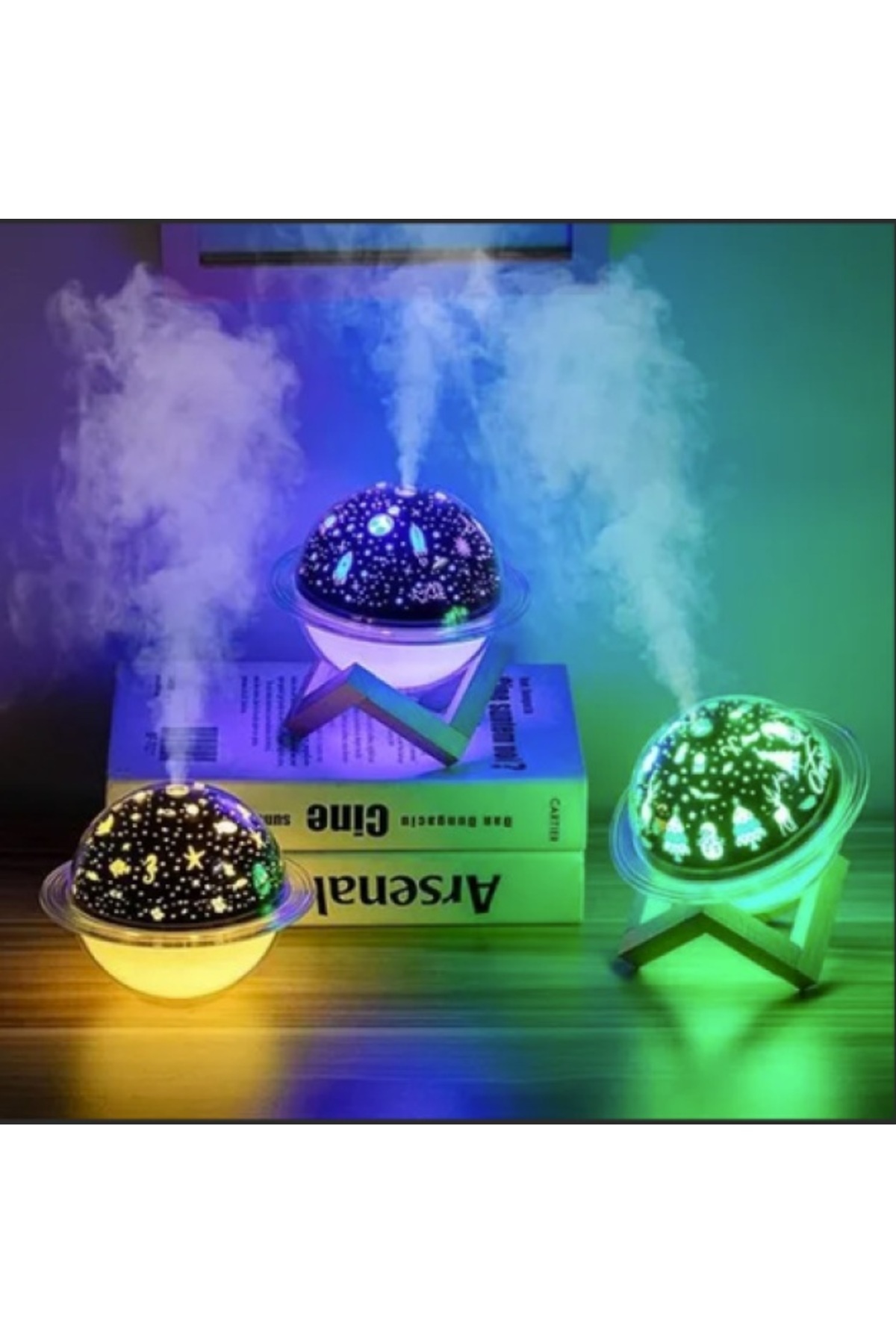 DAR-Moon Shape Aromatherapy Diffuser Lamp, 250ml, 3 Color LED, USB Ultrasonic Humidifier 1