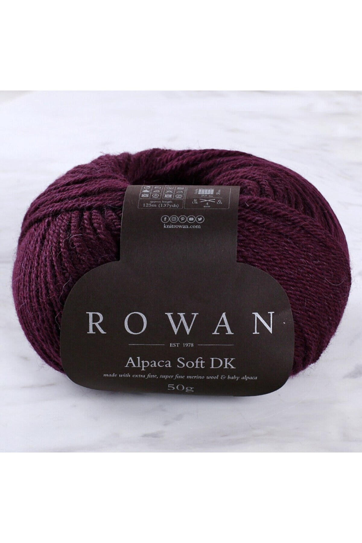 Rowan Alpaca Soft DK 50gr Kahverengi El Örgü İpi - 00230