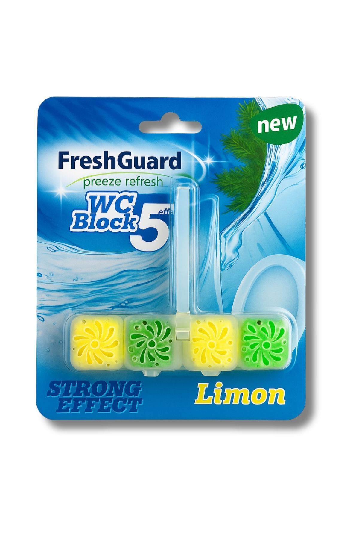 ARVALE FreshGuard Klozet Blok – Yoğun Köpük Etkisi, Limon Kokusu | 1 x 55 gram