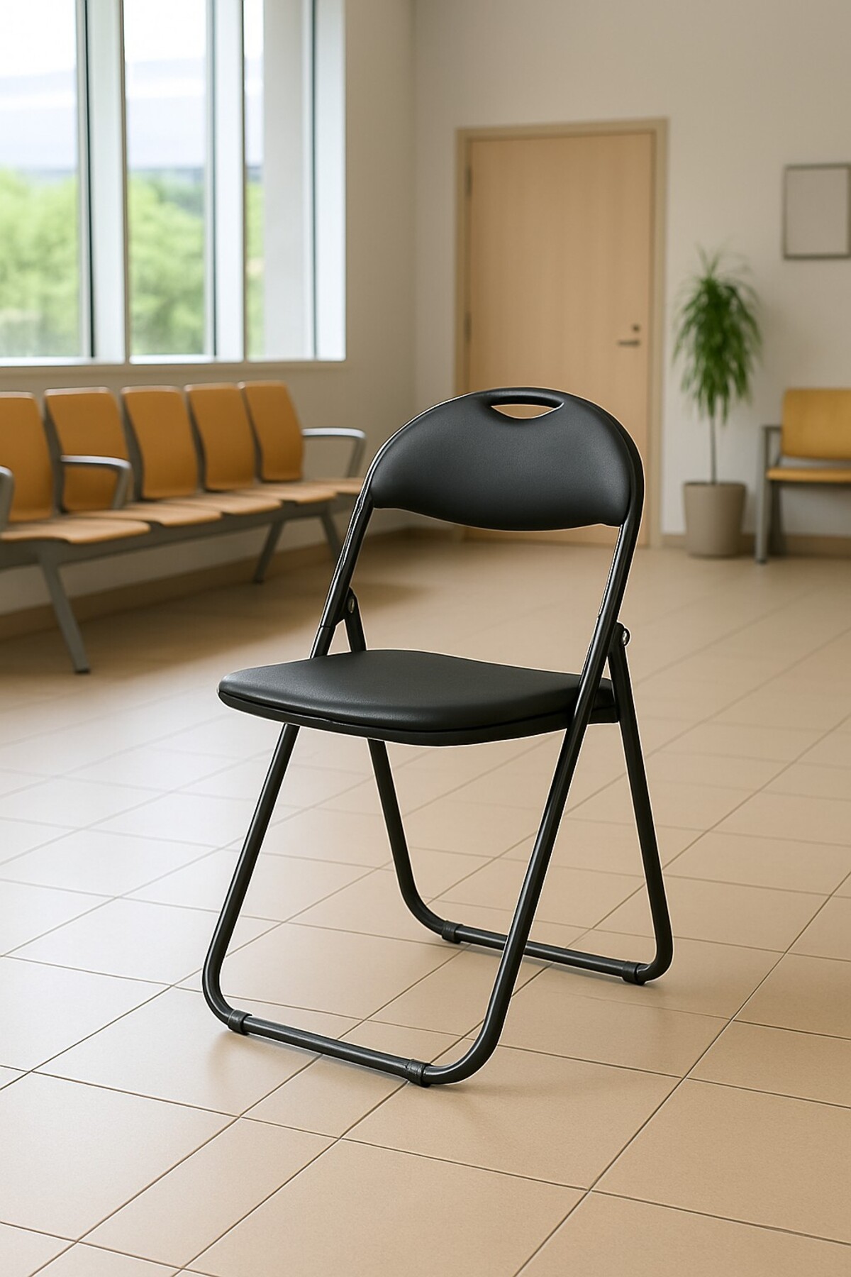 UnicSpot Πτυσσόμενη καρέκλα Cordoba, μαύρη, 38,5x43x79 εκ.