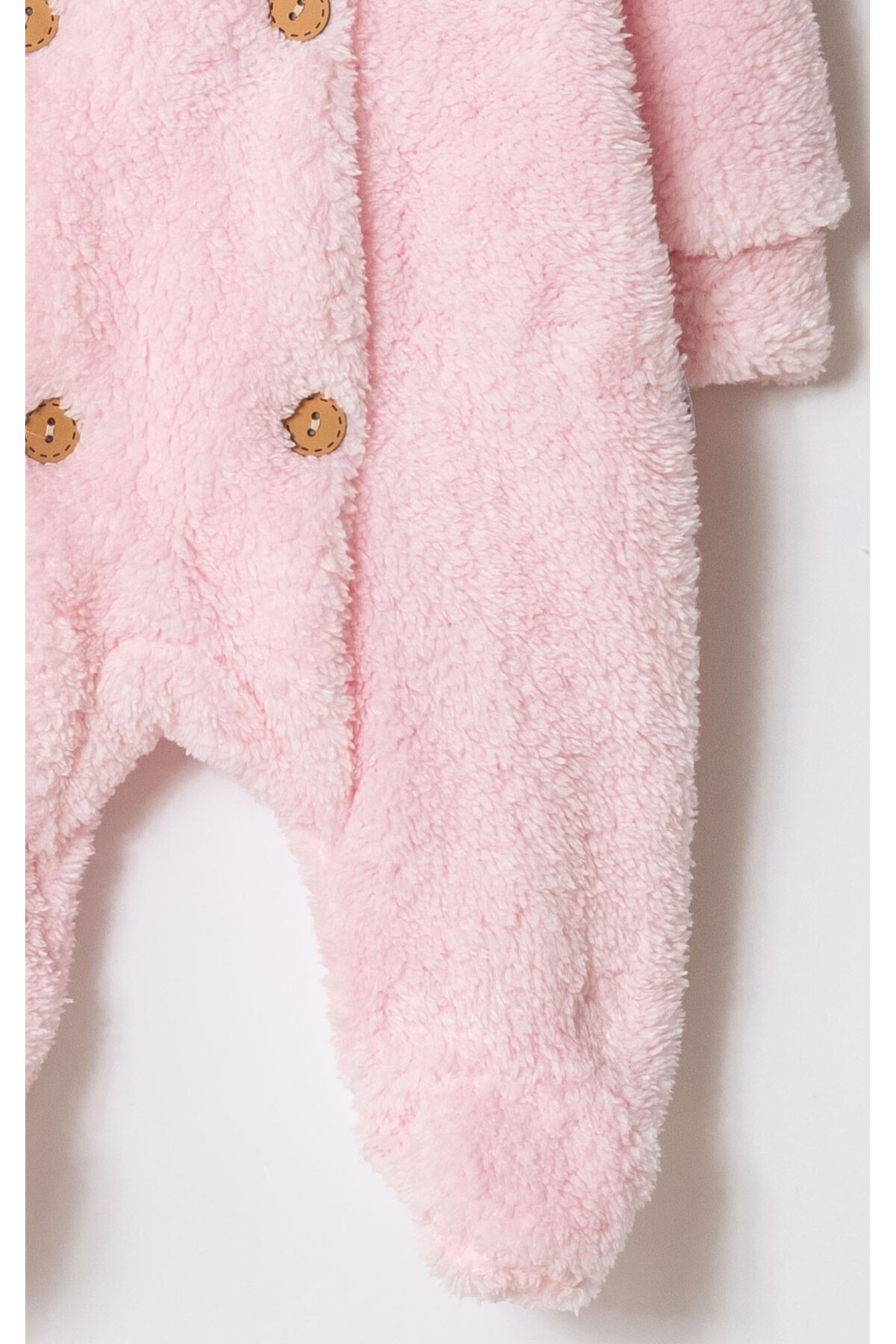 Chicsy Baby Kışlık Tatlı Welsoft Patikli Düğmeli Kulaklı Kapüşonlu Bebek Tulum fotoğrafı 6 (önizleme)