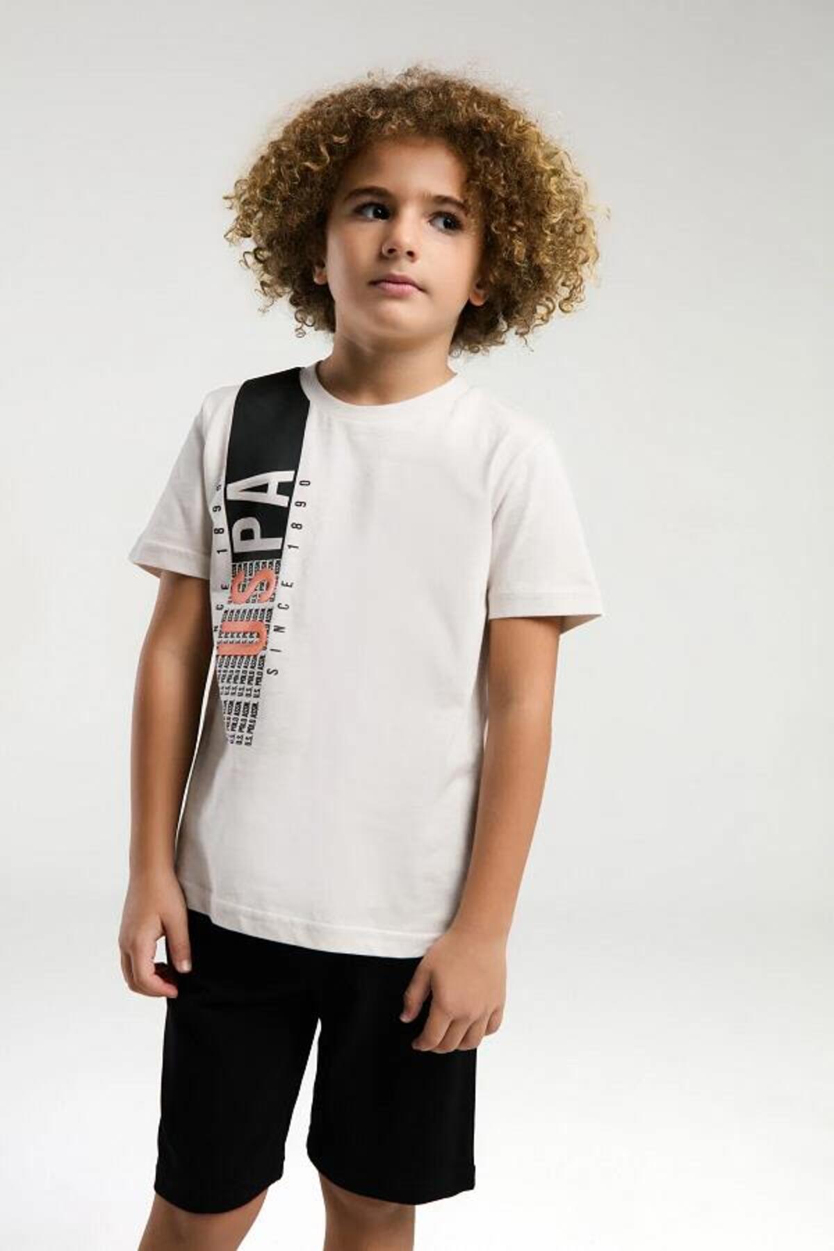 یو اس پولو ست تی شرت شلوارک برمودای مردانه پولو US2028-4 مدل پایه