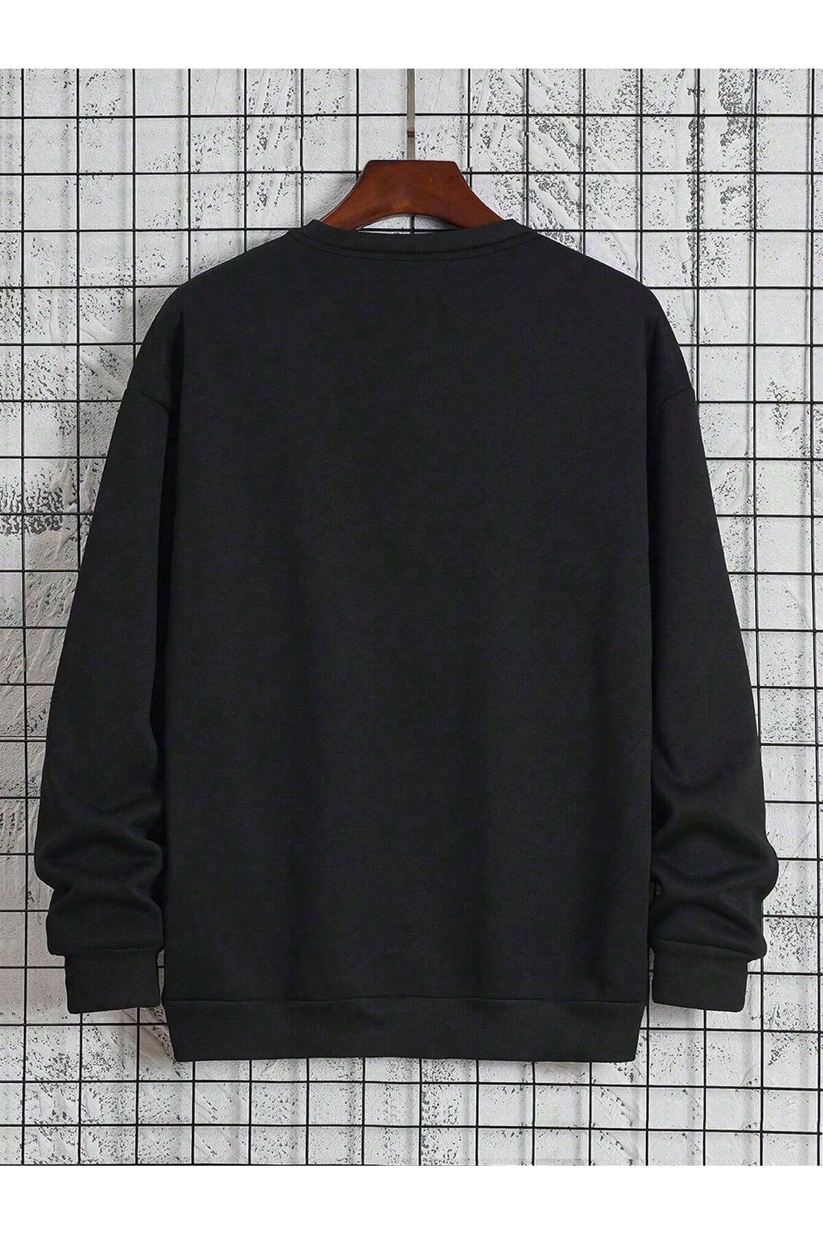 EYAX MODA BÜYÜK BEDEN BASKILI SWEATSHİRT görsel 2