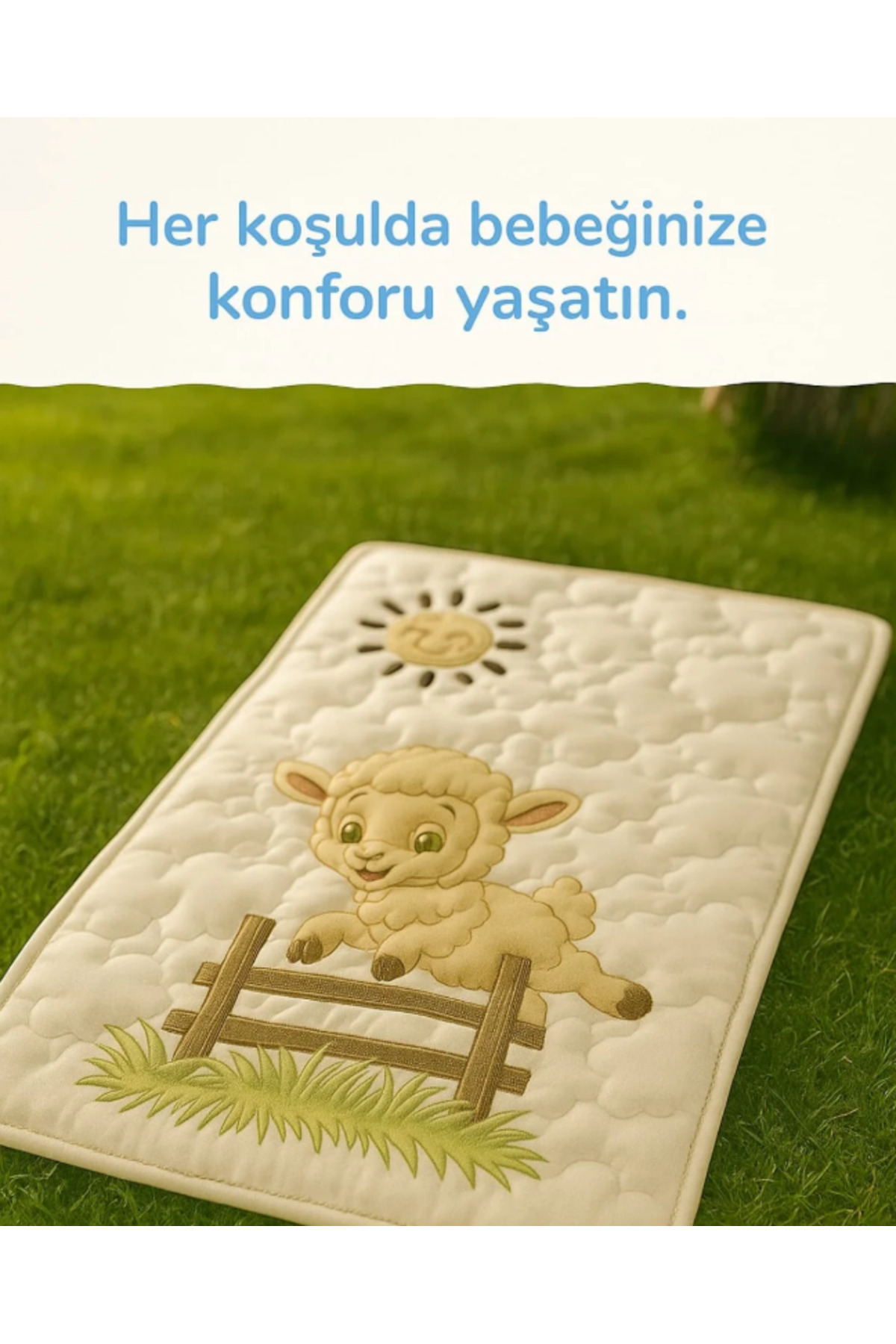 KONFOR TEKSTİL Çok Amaçlı Eğlenceli Bebek Oyun&Uyku Matı fotoğrafı 2 (önizleme)