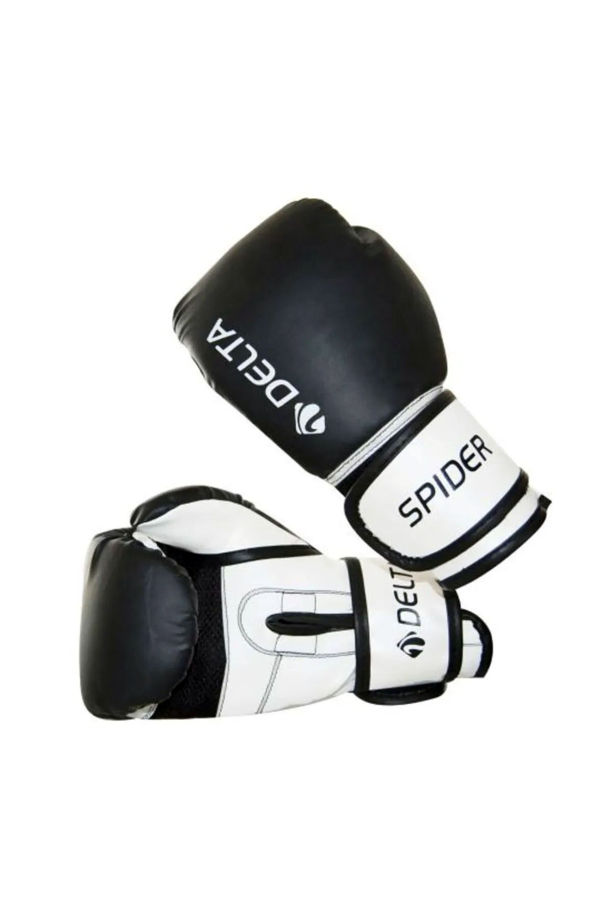 Delta Spider Siyah Boks Eldiveni 6 OZ <45 Kg Sporcular İçin Kick Boks, Muay Thai, Sparring Eldiven