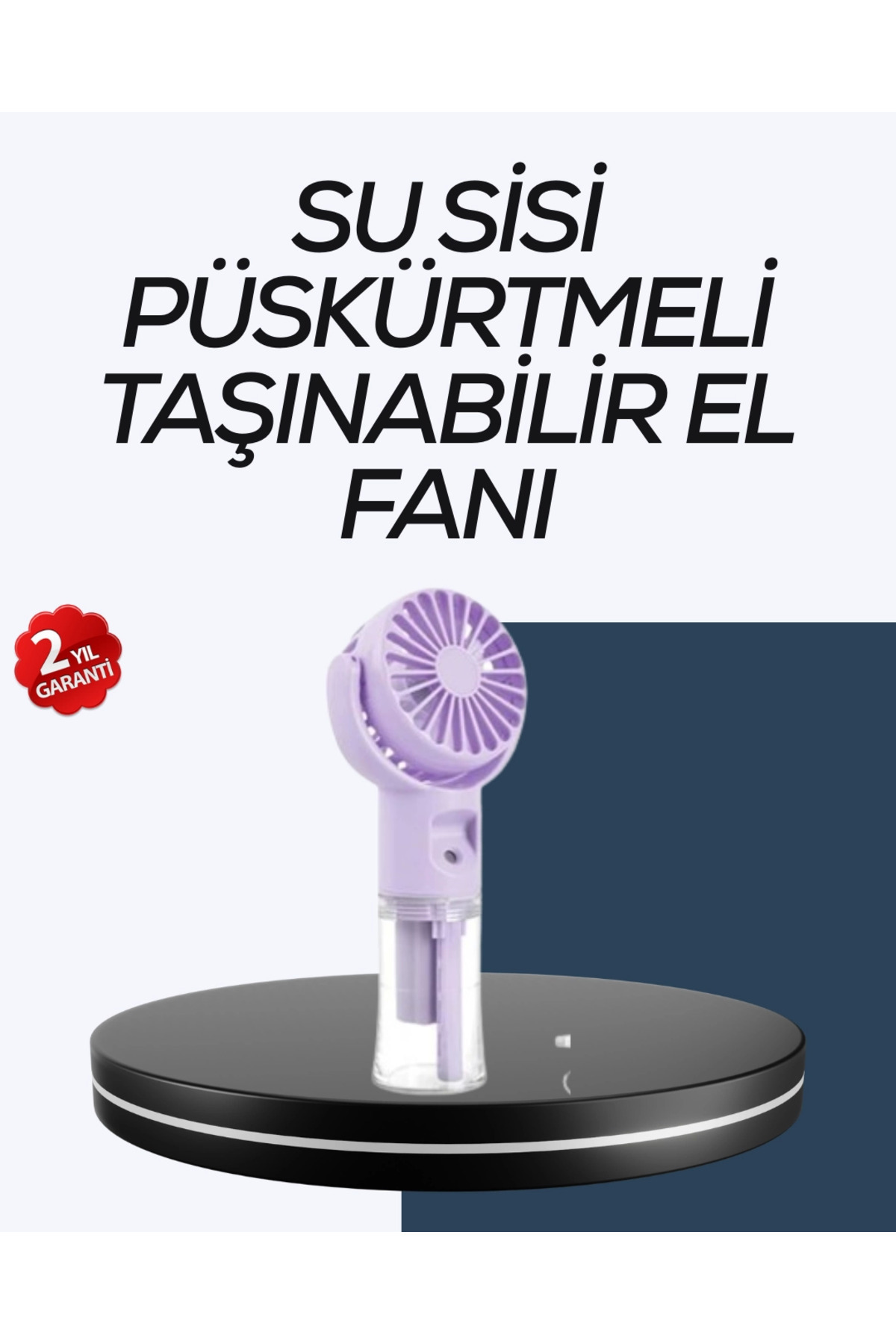 işhahome Masaüstü ve Elde Kullanıma Uygun Su Buharlı Şarjlı Fan