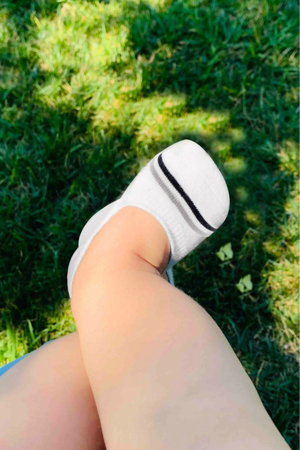 نیسِی‌ورلد بیستایل جوراب حلقه‌ای بالرینا دو تکه از پنبه شانه شده، سیلیکونی، مدل ۳۰۱۰۲، خاکستری و سفید