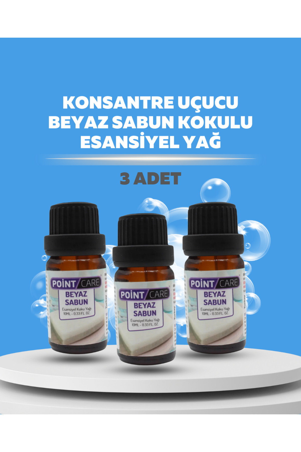 AYMAGNET POINT CARE Beyaz Sabun Kokulu Esansiyel Uçucu Yağ - 3 ADET