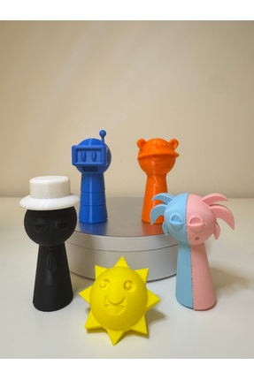 You Toys Sprunki 5li Set (Semihemi,Fun Bot,Black, Mard, Mr.Sun) Figür Oyuncak