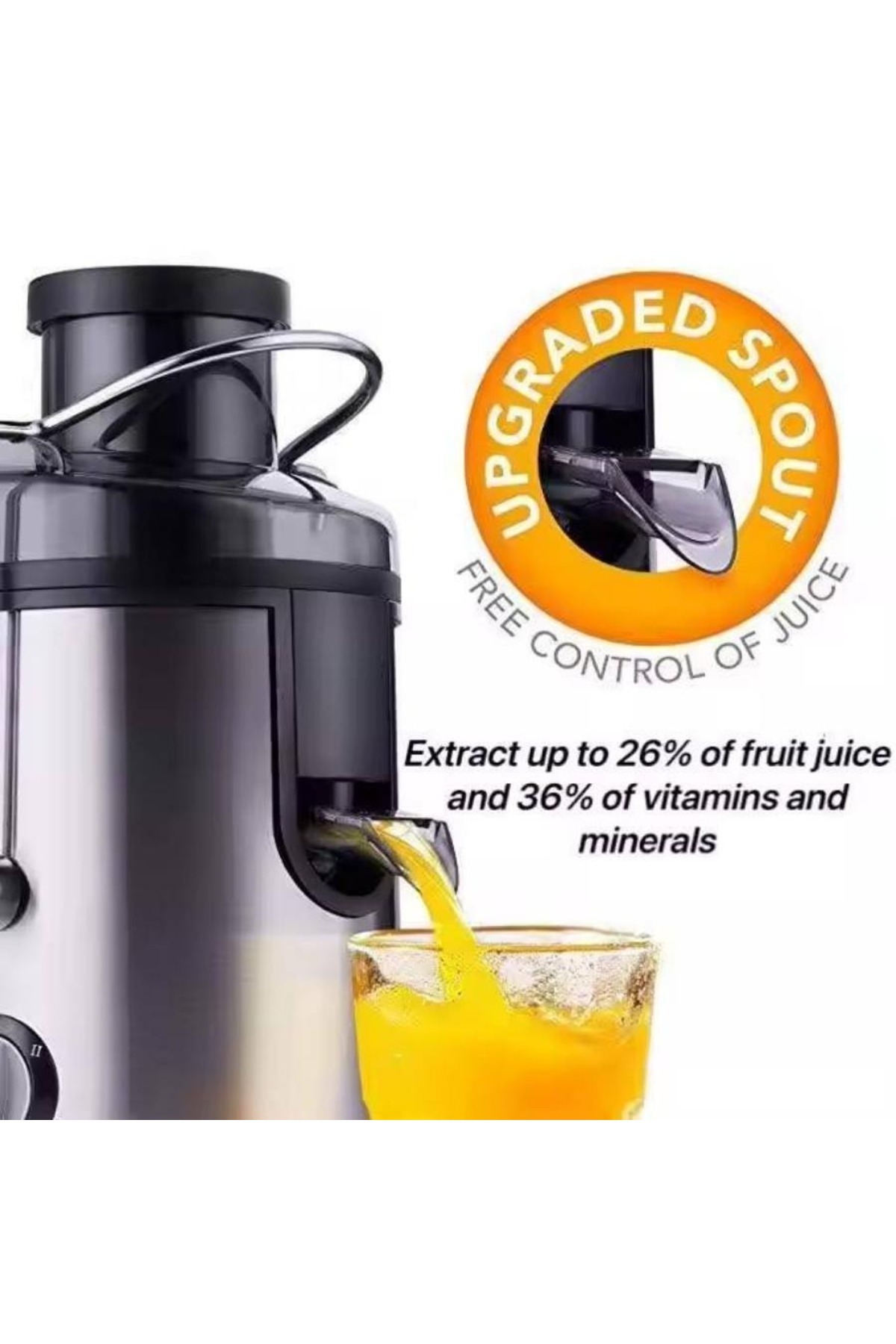 Denx-High-Speed 800W Juicer with 500ml Cup – Fresh Juice in Seconds, Easy to Clean & Store 3